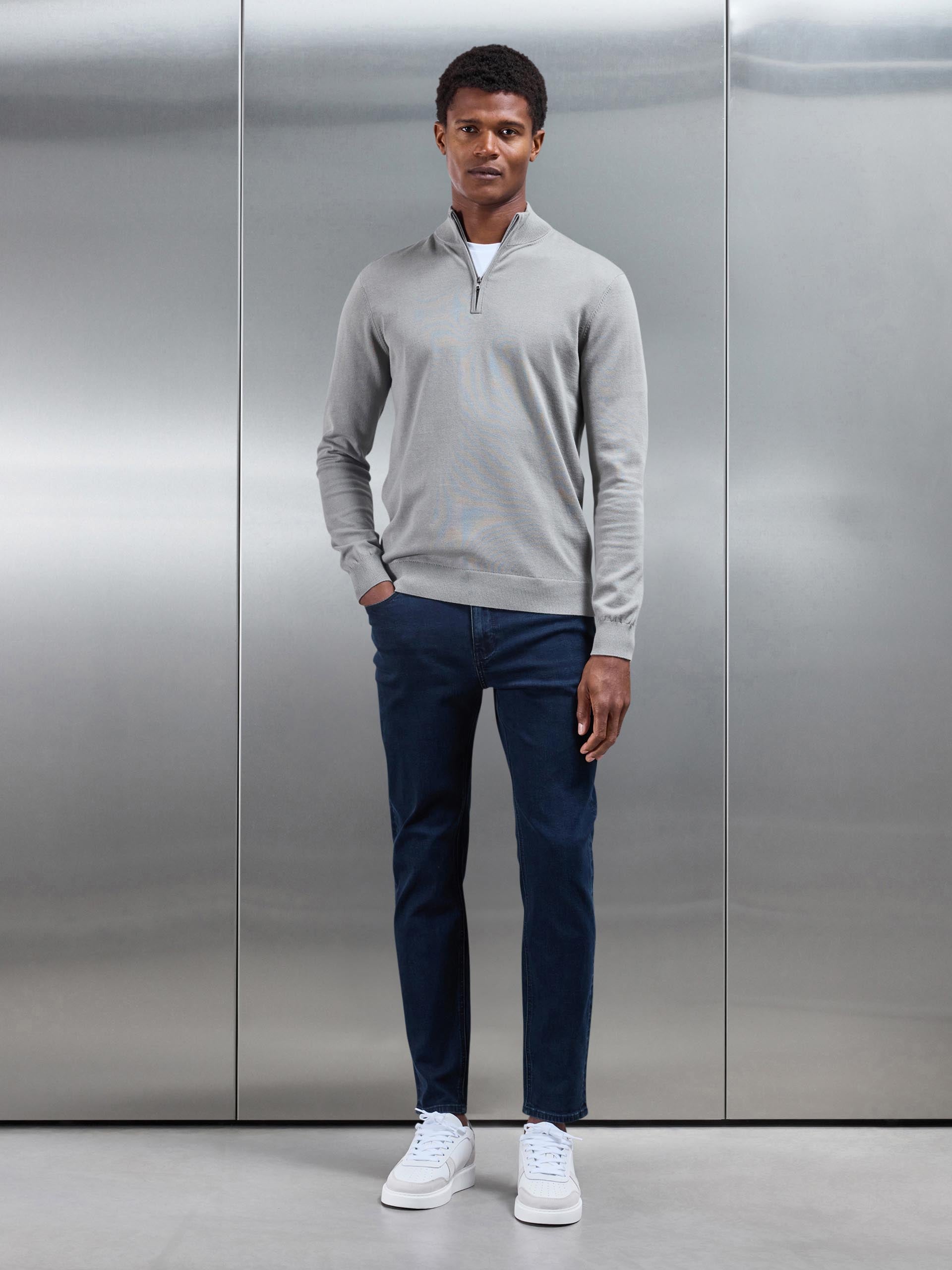 Mens Slim Fit Denim Jeans in Navy