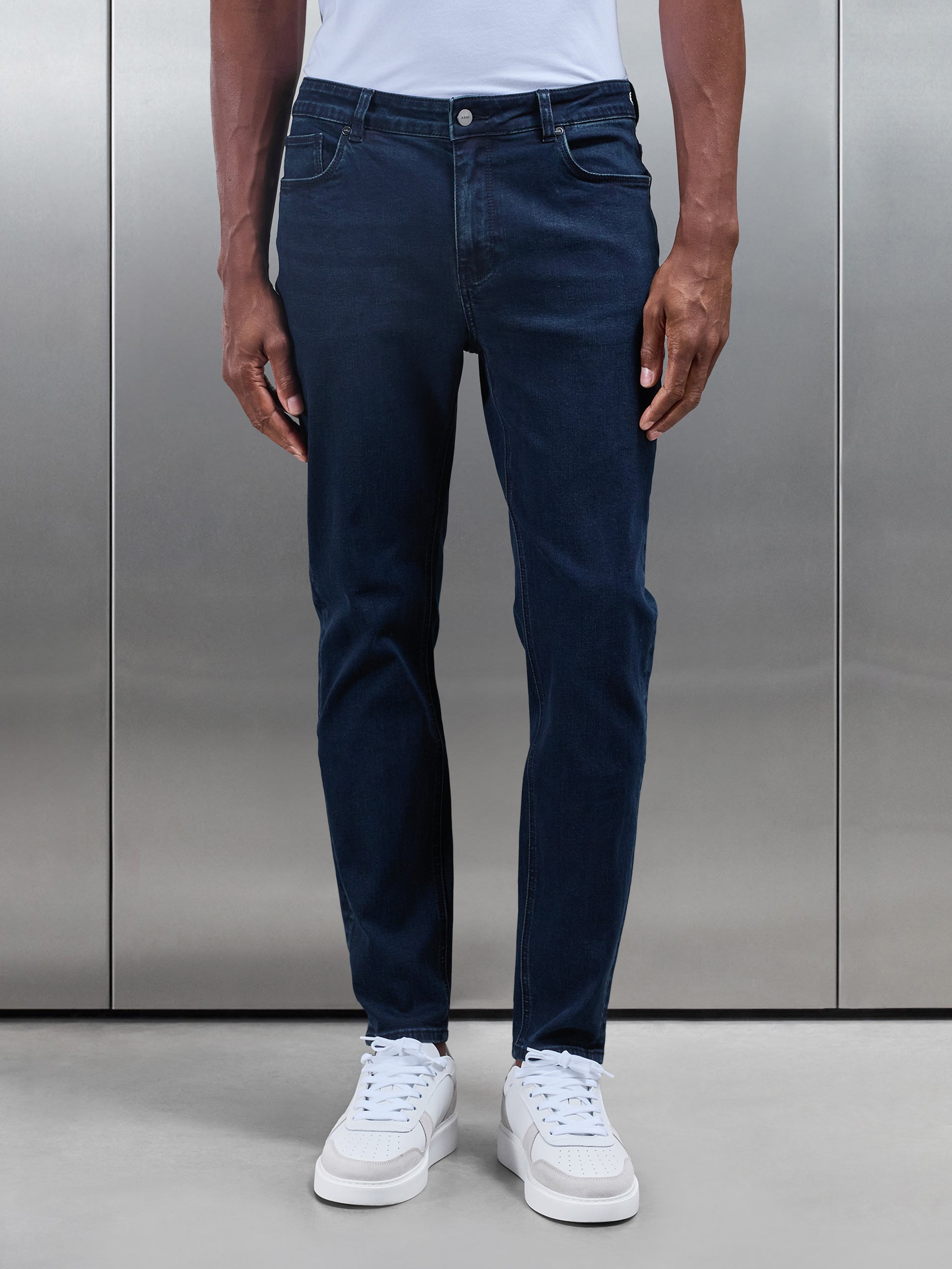 Mens Slim Fit Denim Jeans in Navy