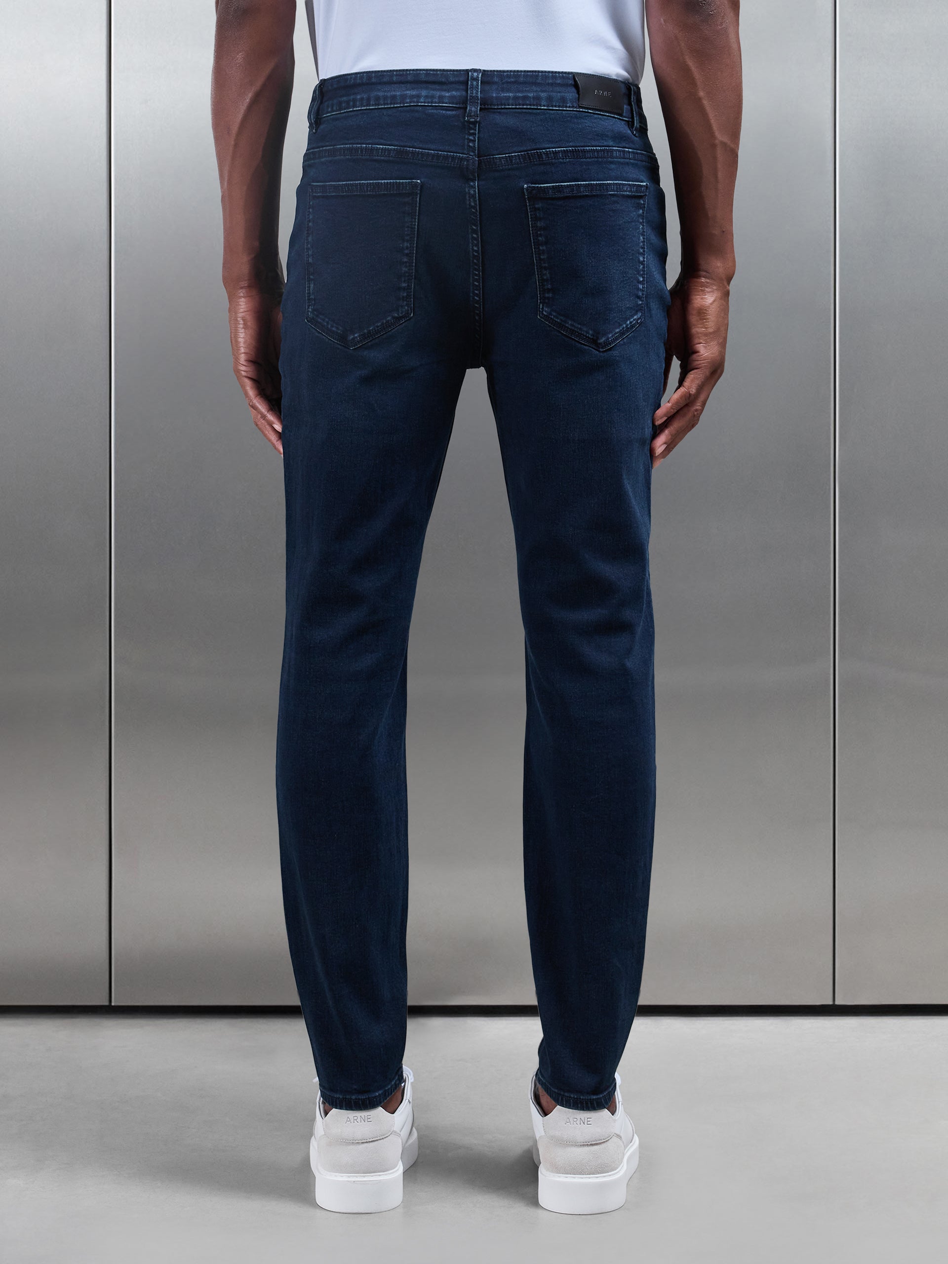 Mens Slim Fit Denim Jeans in Navy