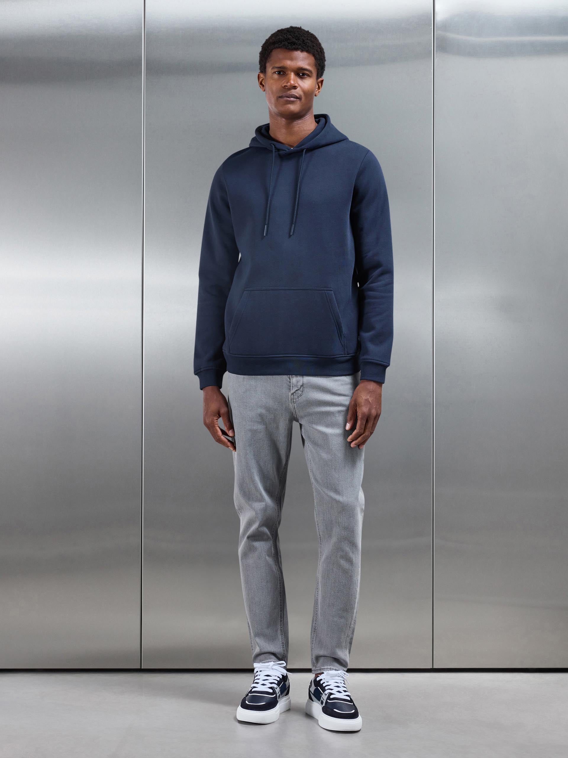 Mens Slim Fit Denim Jeans in Solid Grey