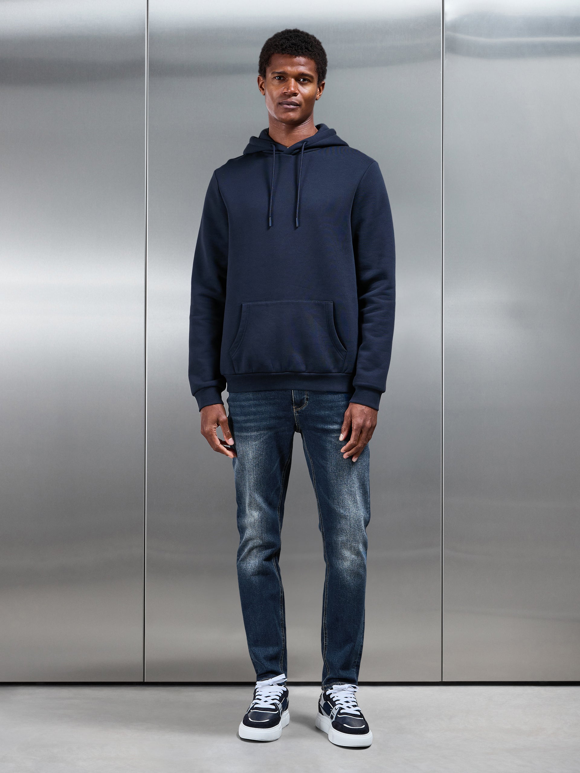 Mens Slim Fit Denim Jeans in Vintage Blue