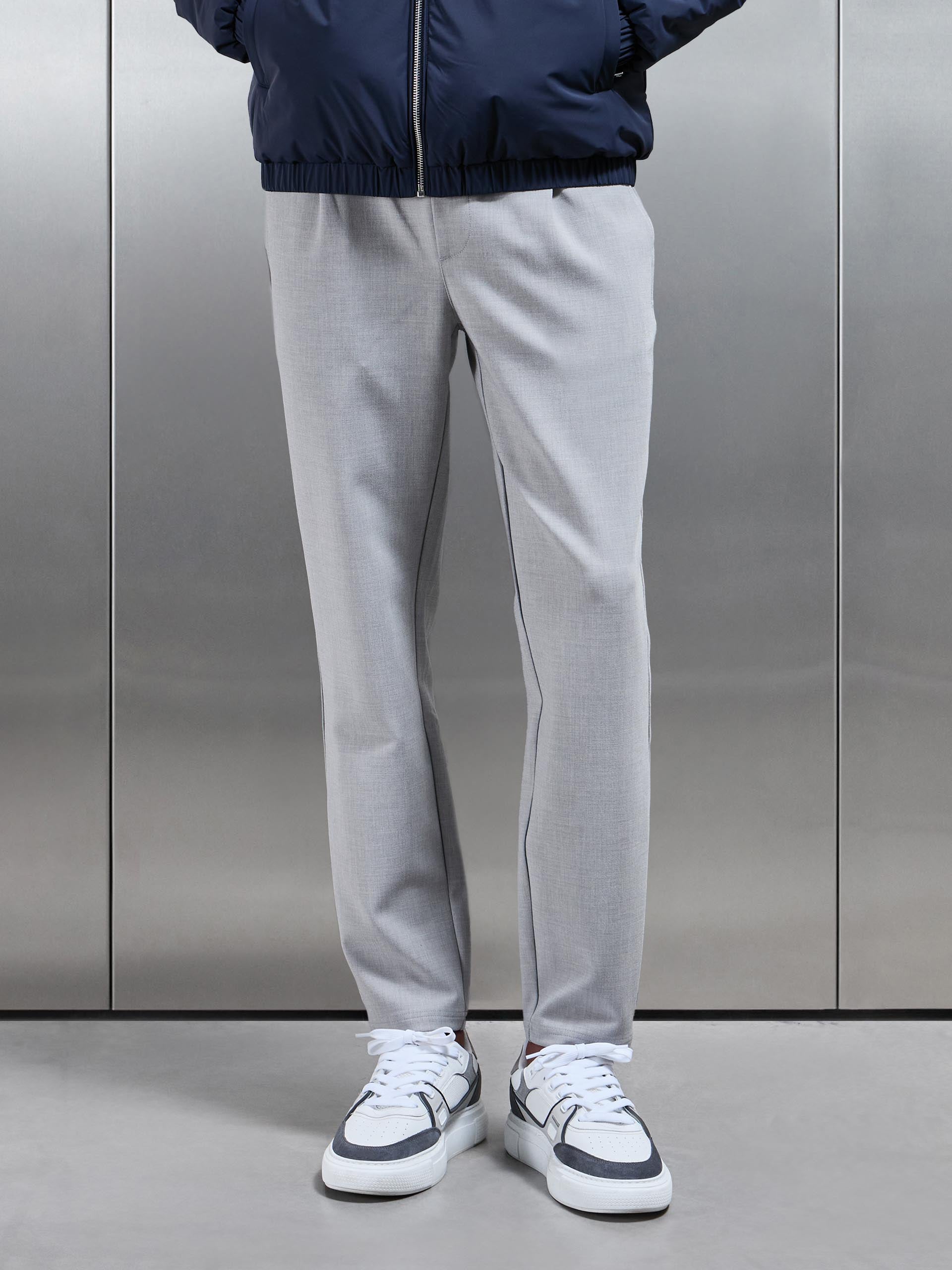 Mens Smart Casual Jogger in Stone