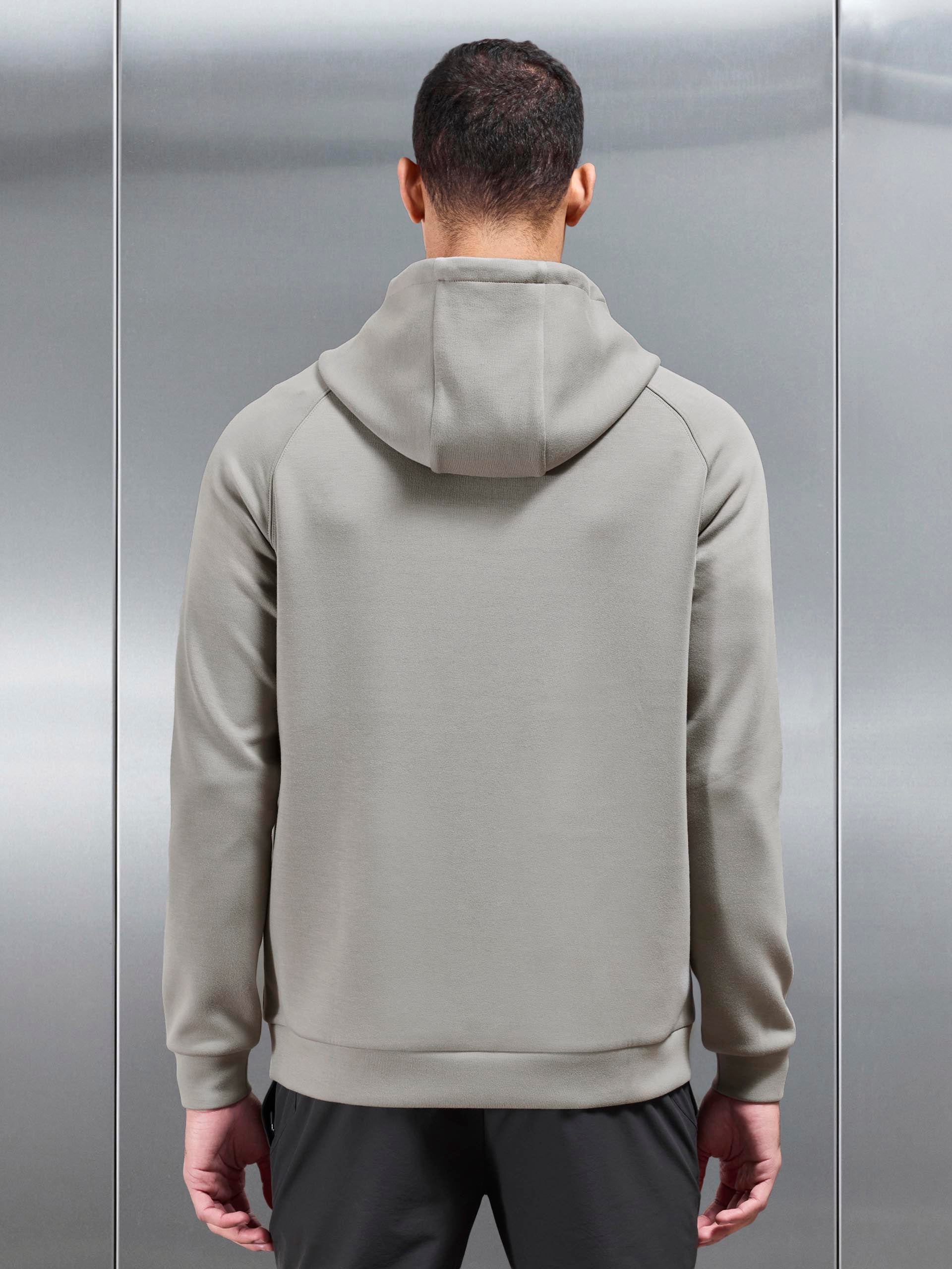 Mens Soft Interlock Active Hoodie in Stone