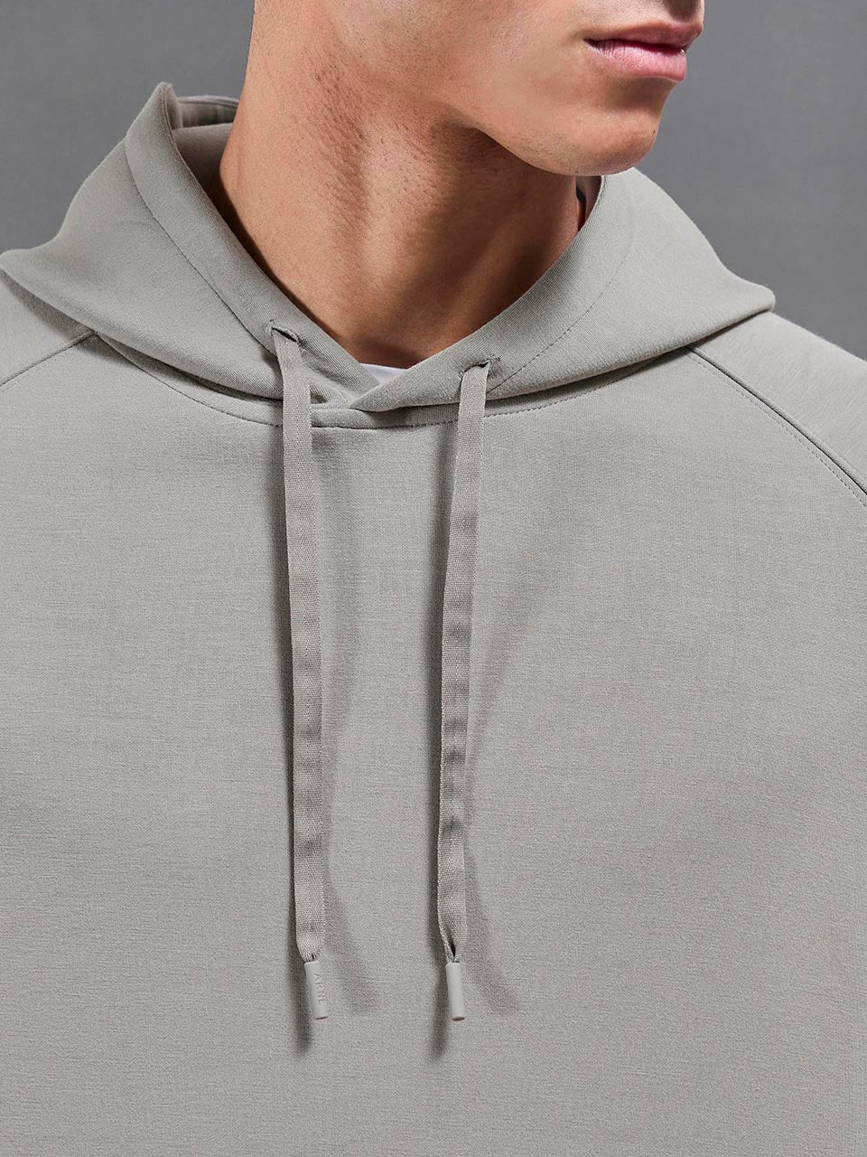 Mens Soft Interlock Active Hoodie in Stone