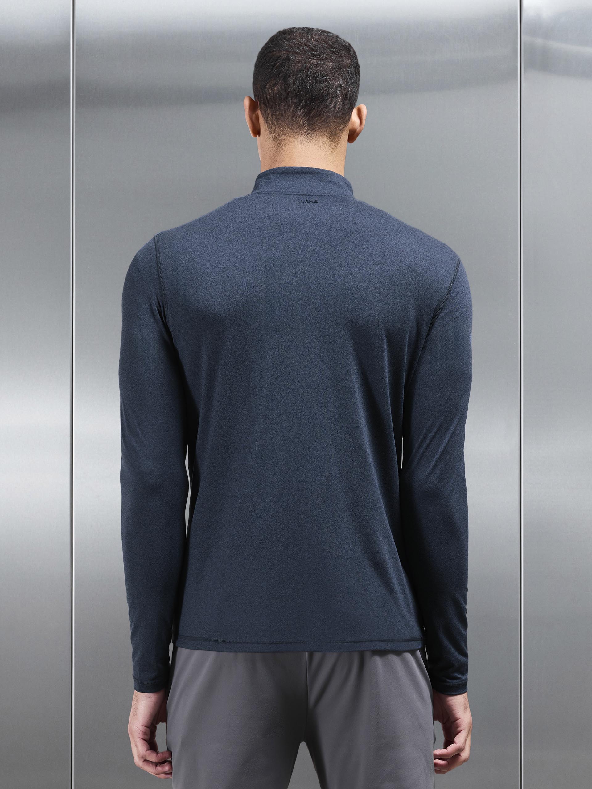 Mens Soft Jersey Motion Half Zip in Navy