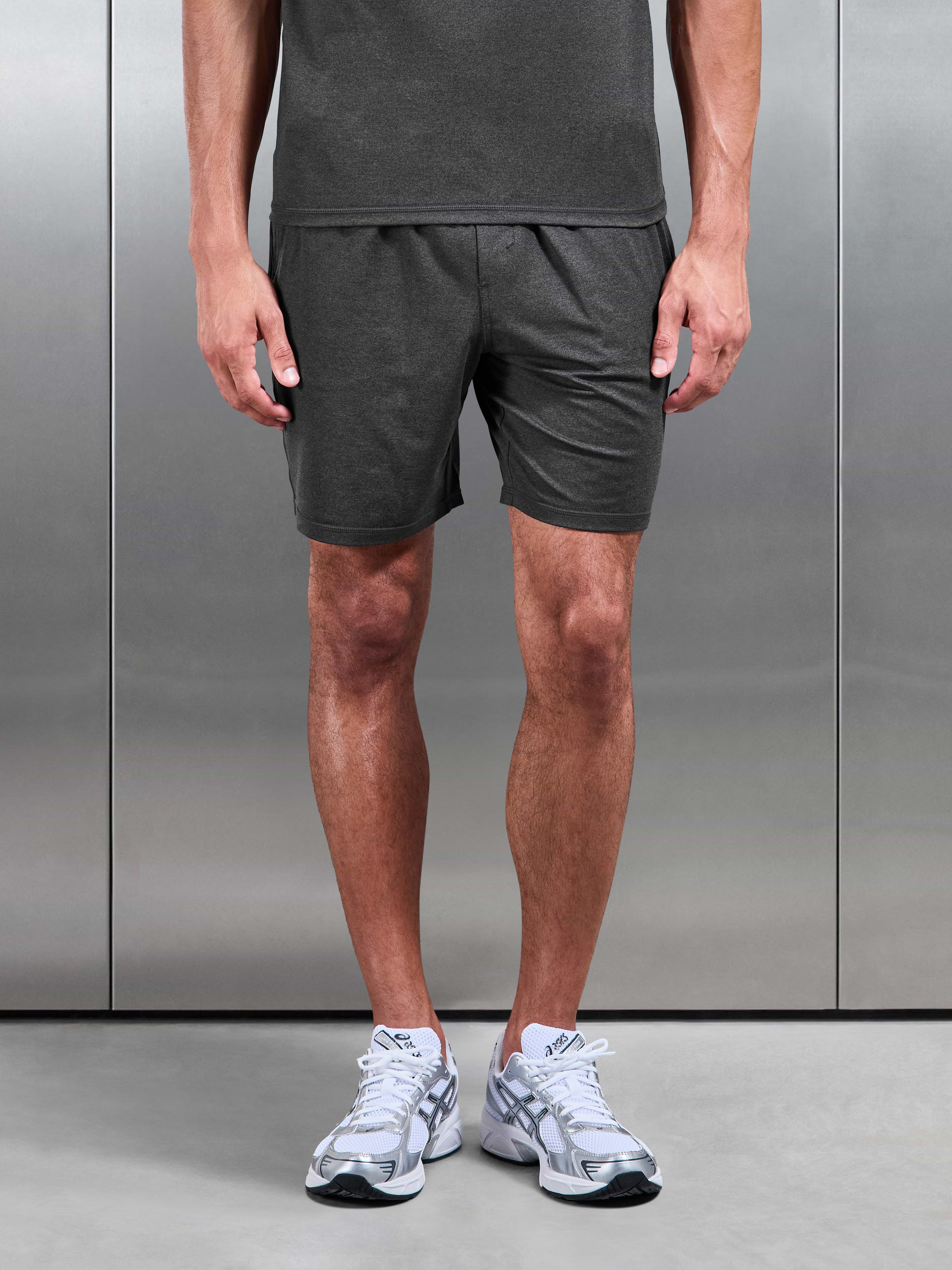 Soft Jersey Motion Short in Charcoal