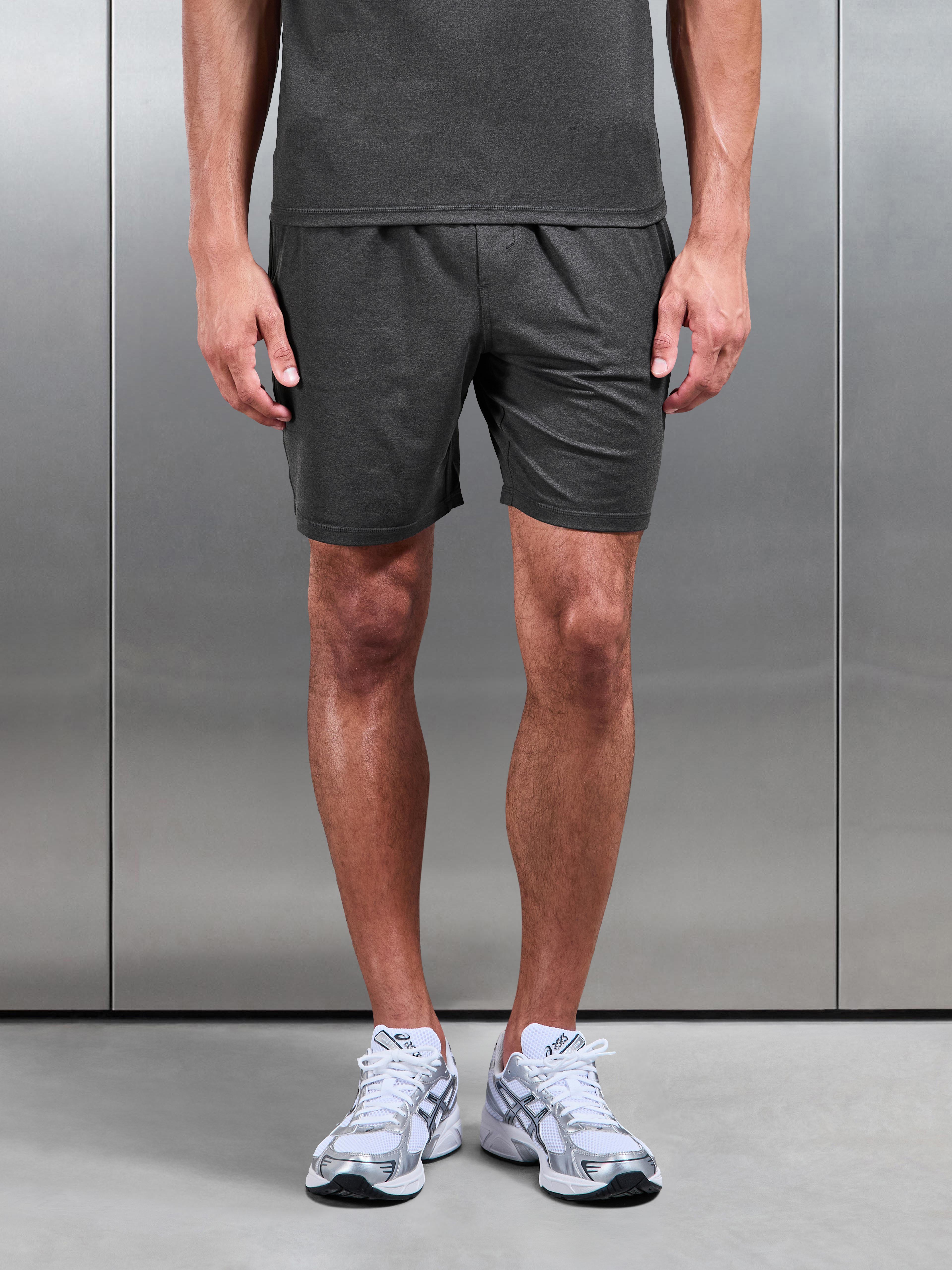Mens Soft Jersey Motion Short in Charcoal