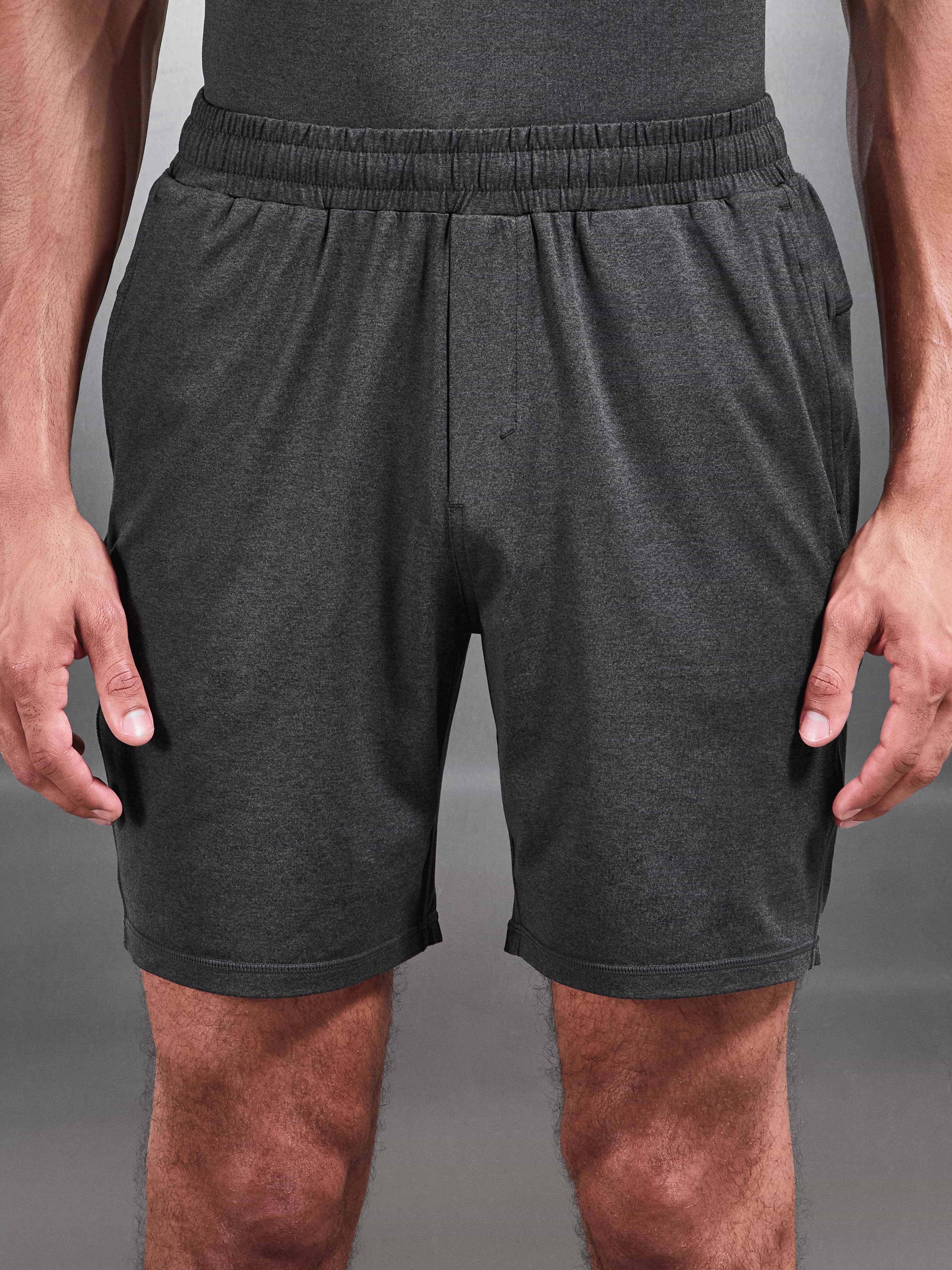 Soft Jersey Motion Short in Charcoal