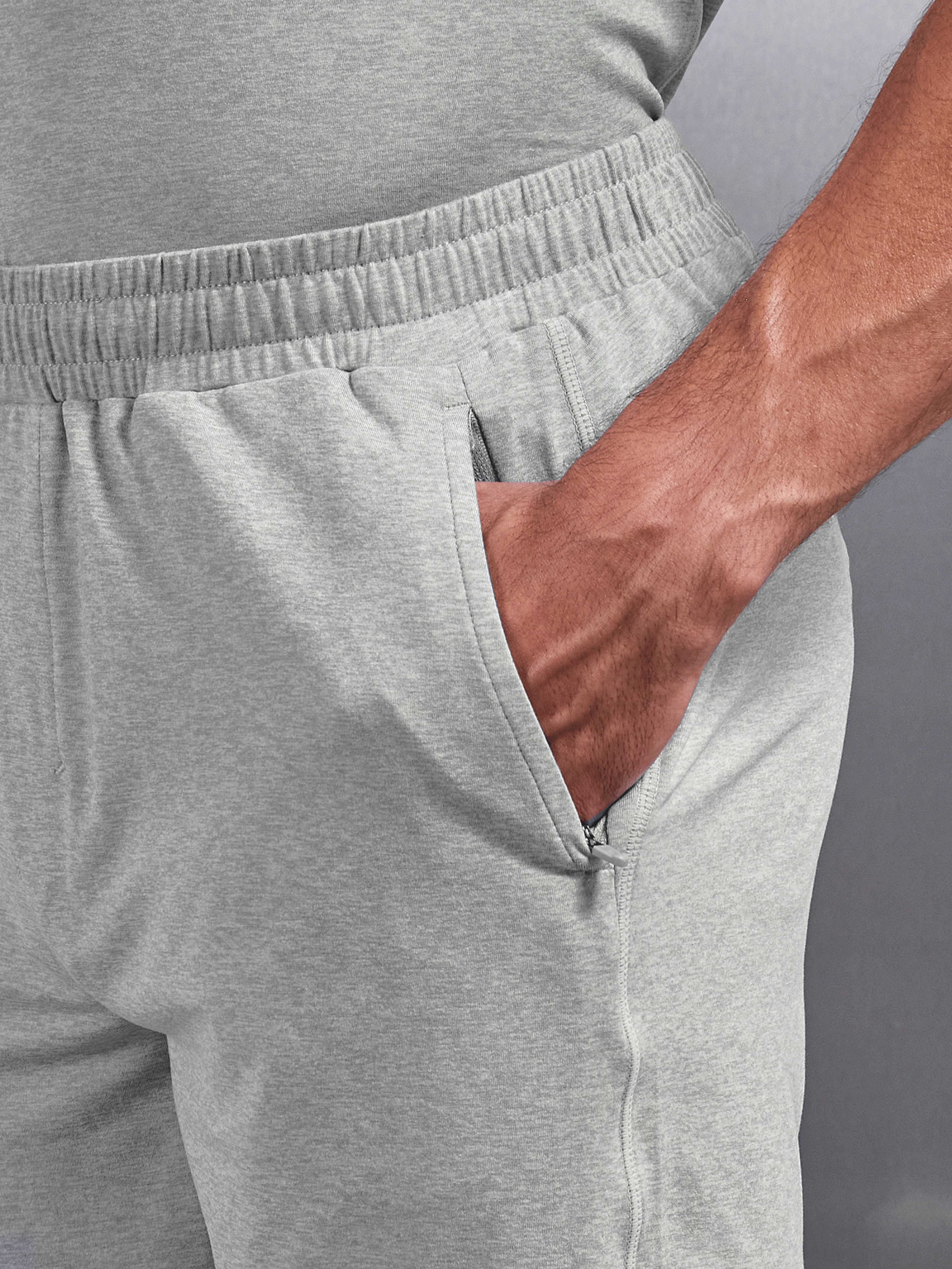 Soft Jersey Motion Short in Marl Grey