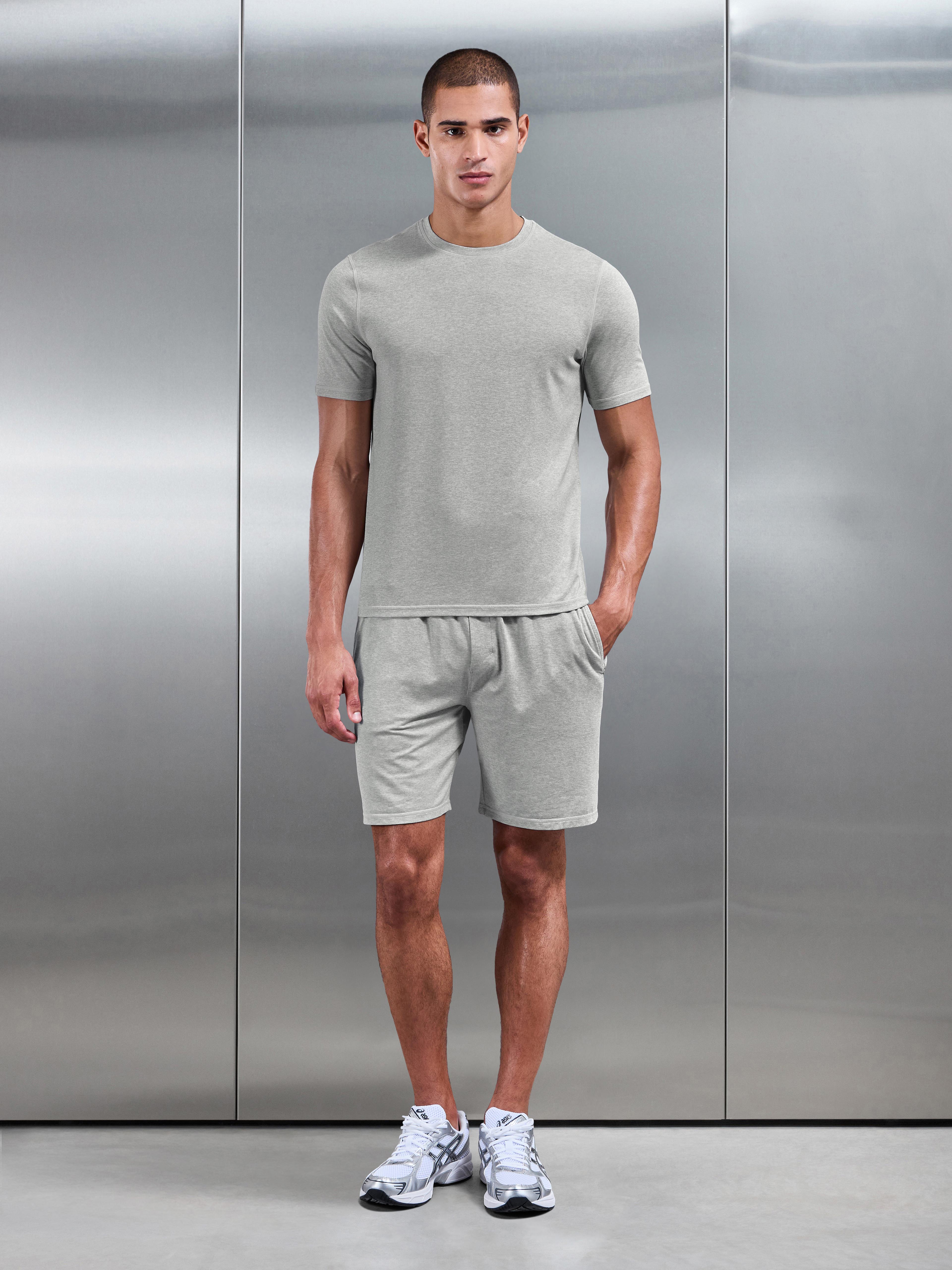 Mens Soft Jersey Motion T-Shirt in Marl Grey