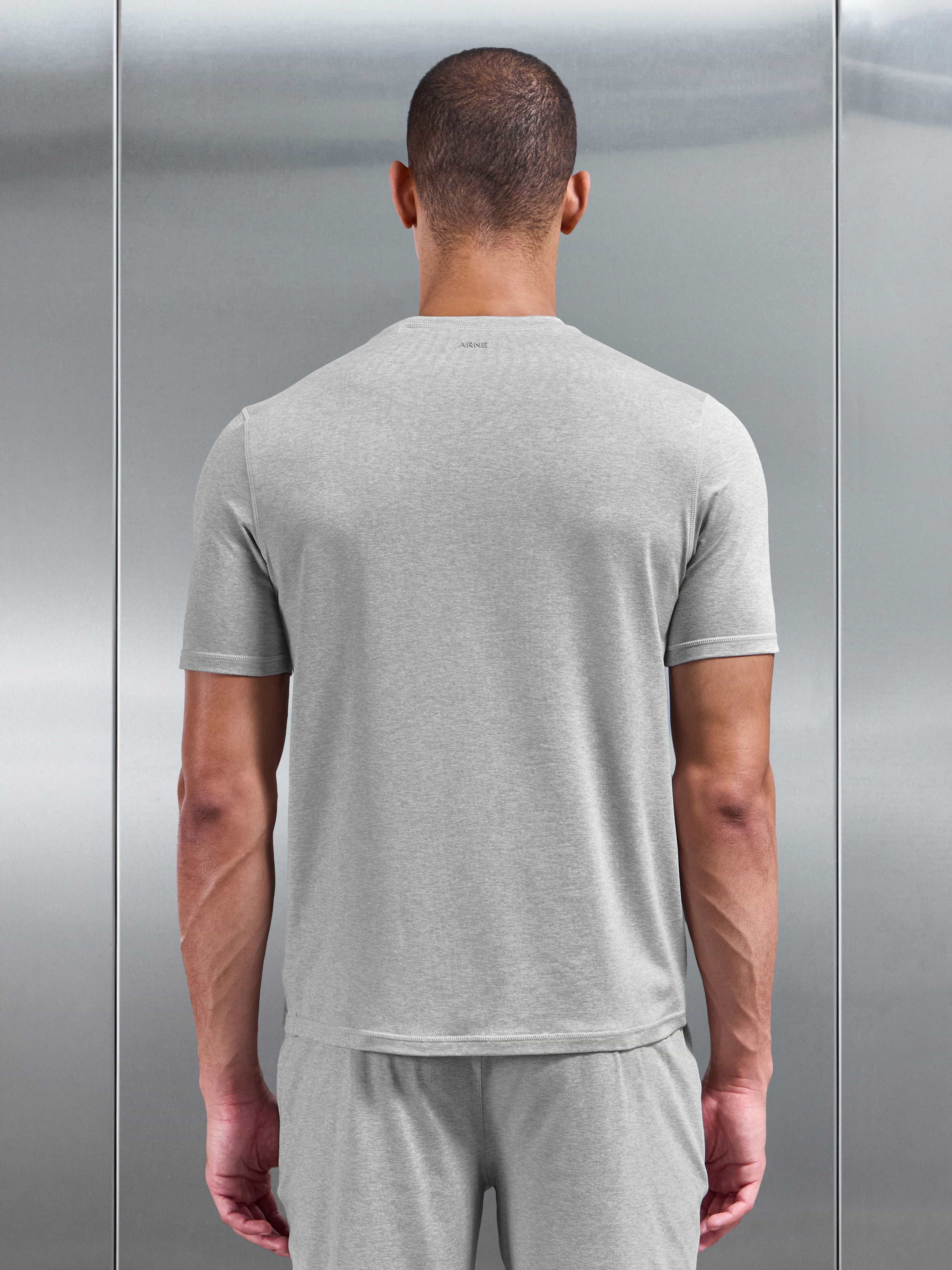 Soft Jersey Motion T-Shirt in Marl Grey