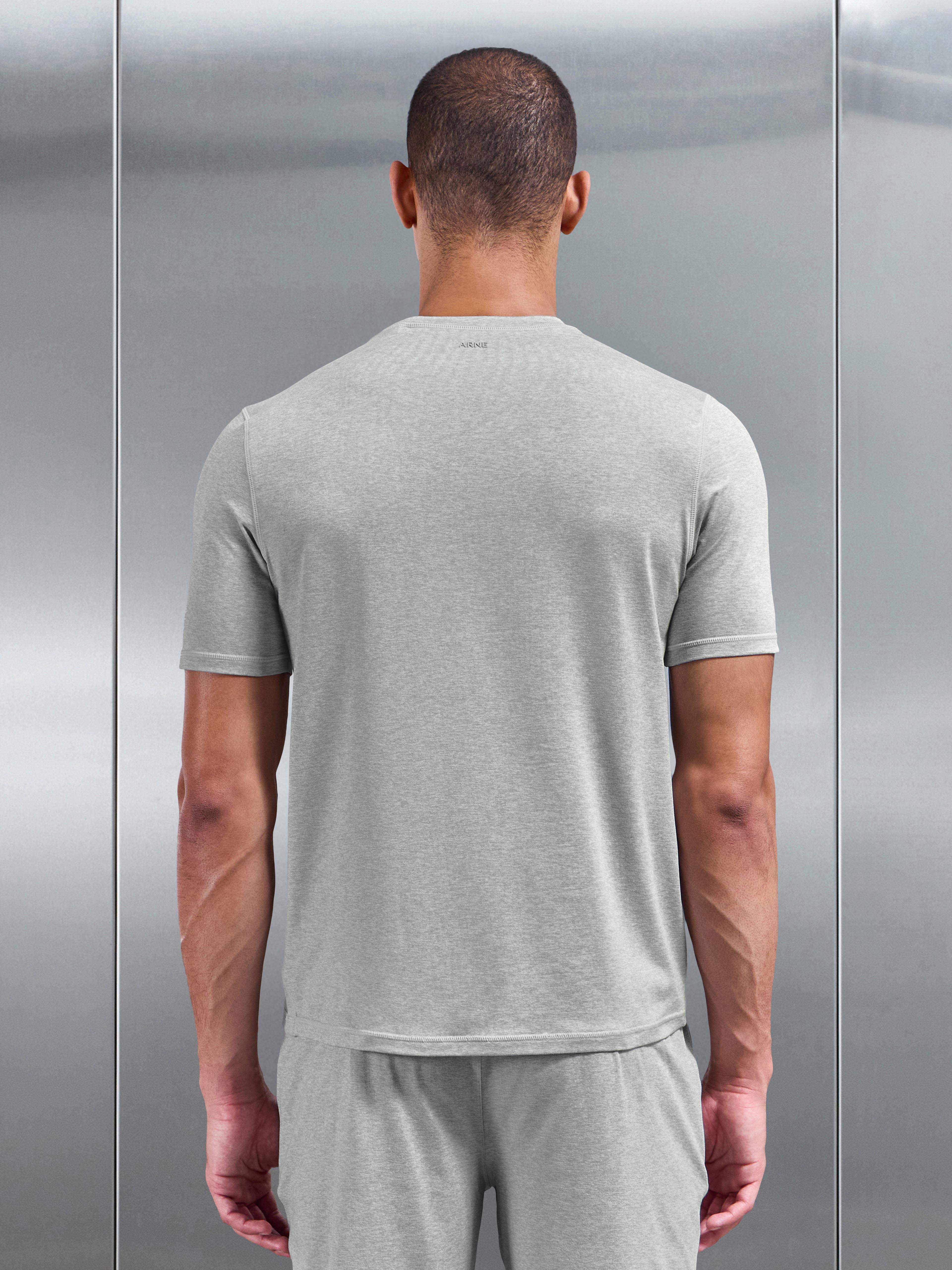 Mens Soft Jersey Motion T-Shirt in Marl Grey