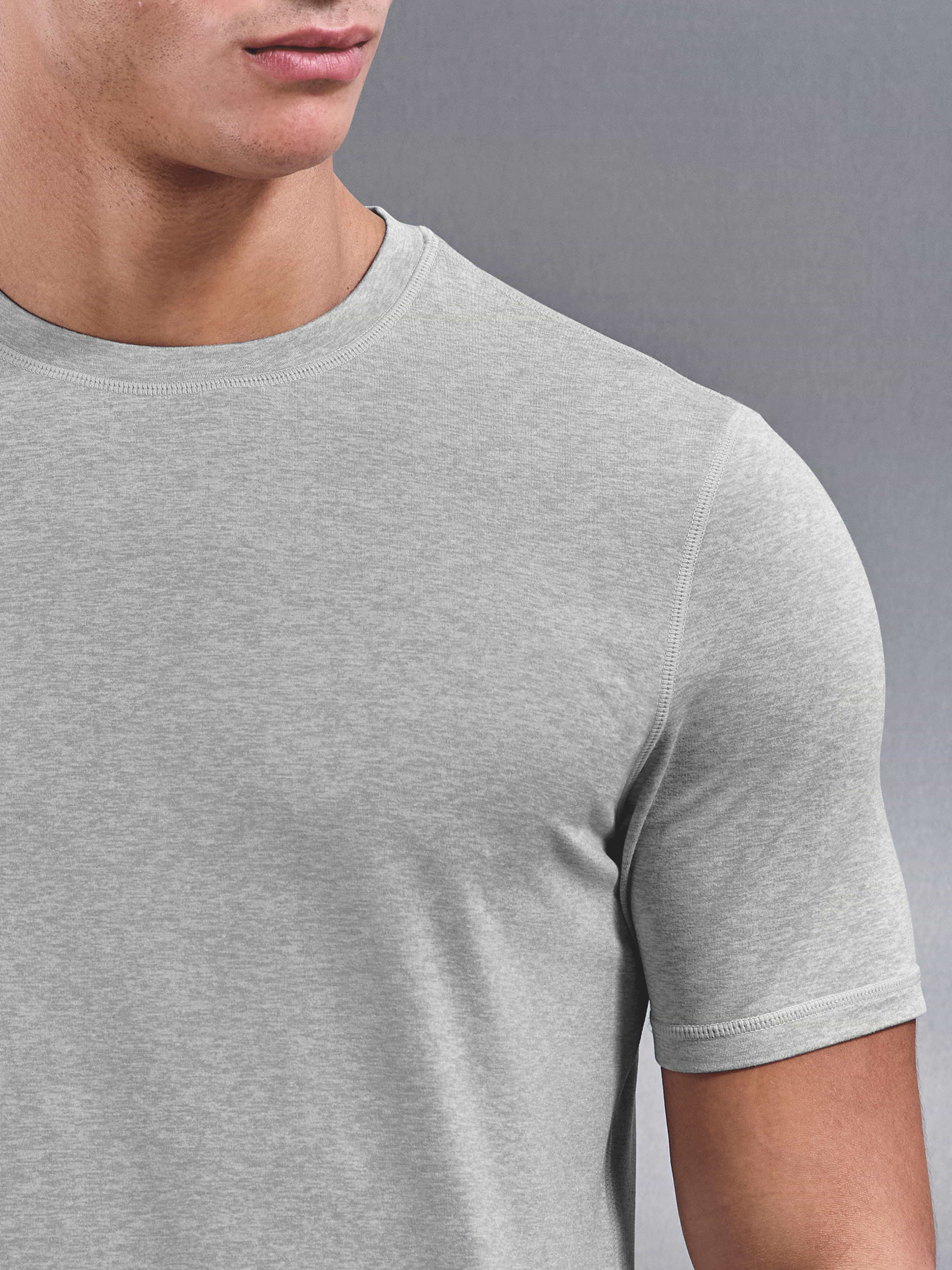 Soft Jersey Motion T-Shirt in Marl Grey