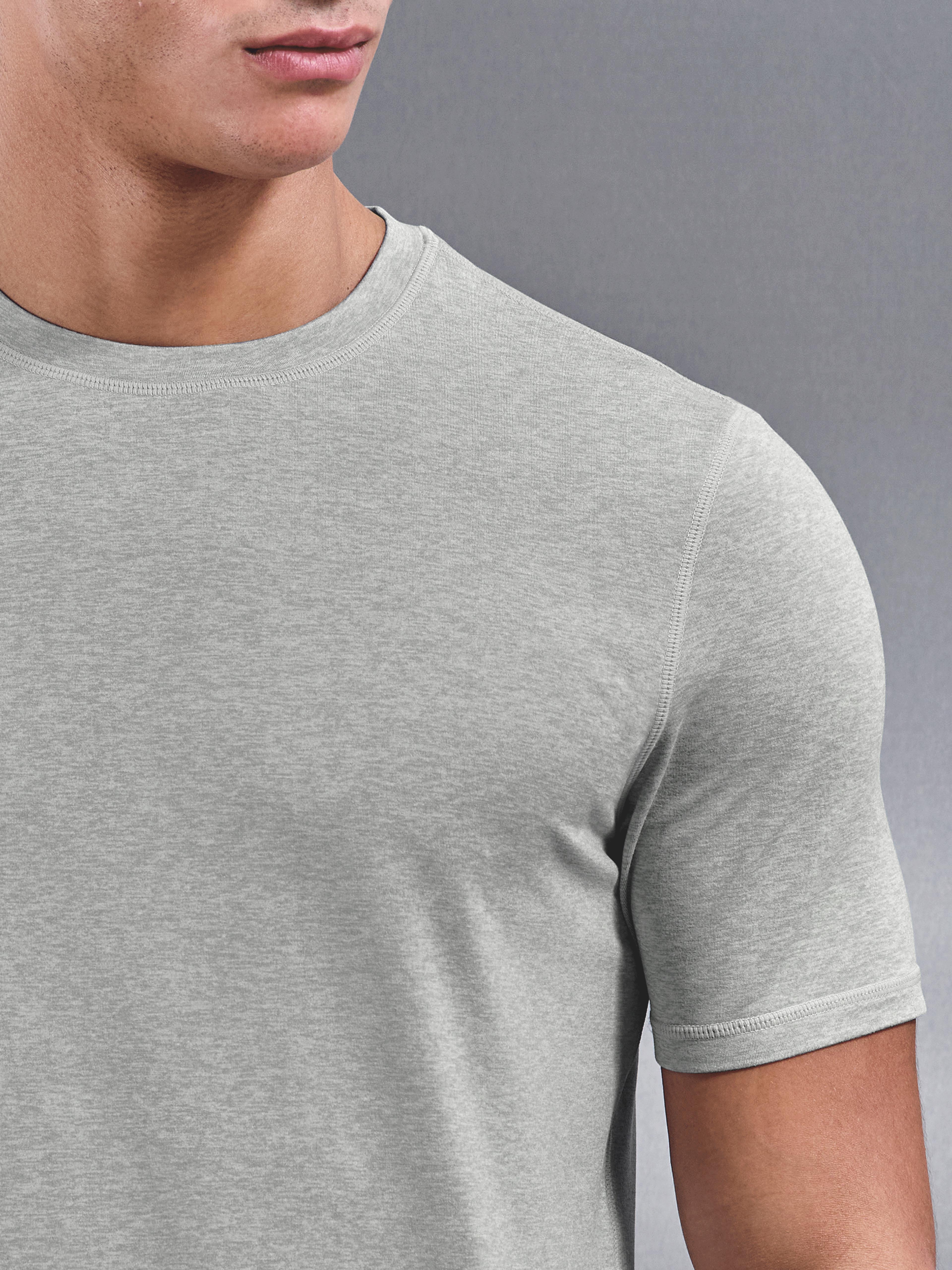 Mens Soft Jersey Motion T-Shirt in Marl Grey