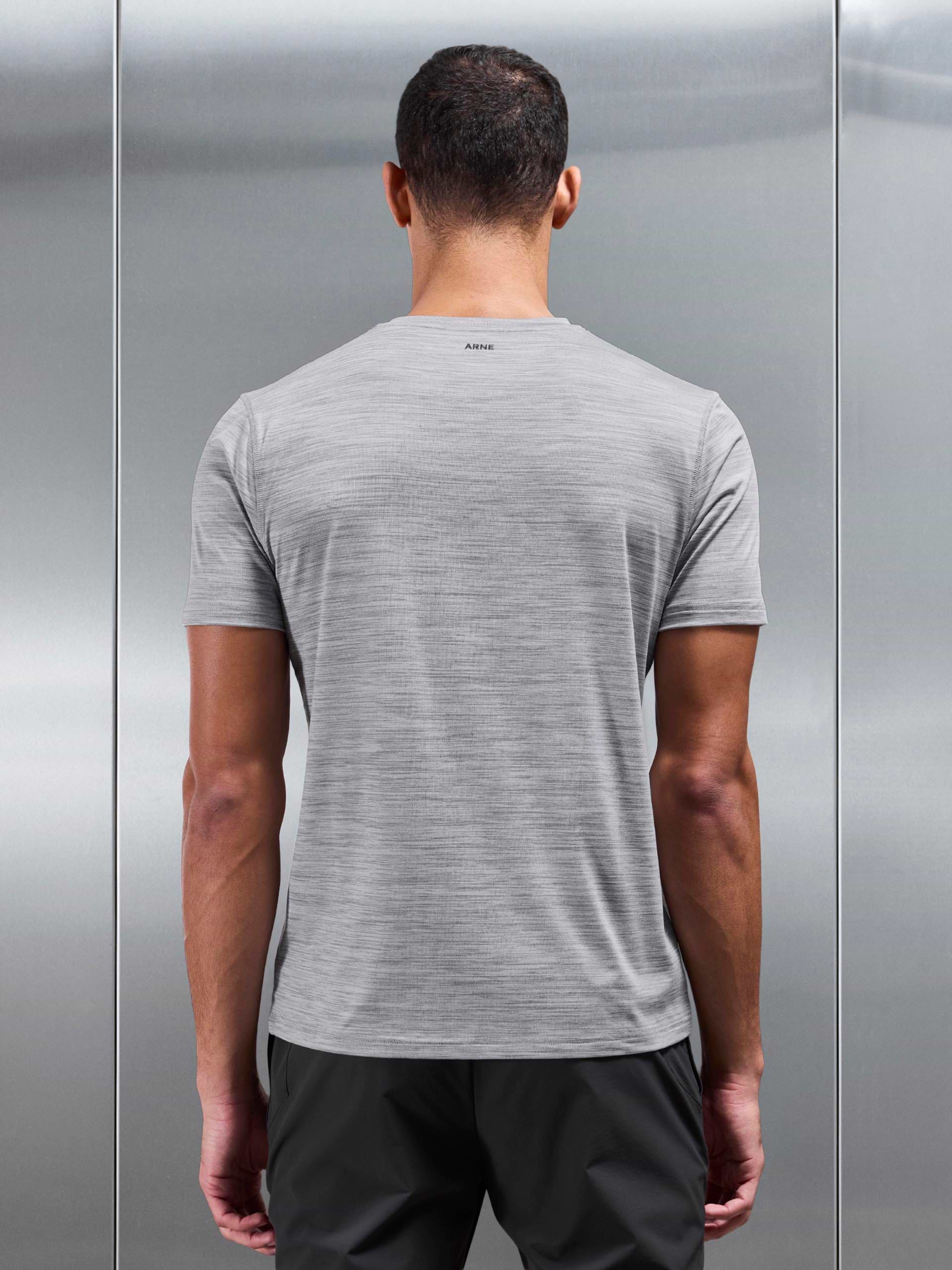 Space Dye Performance T-Shirt in Grey