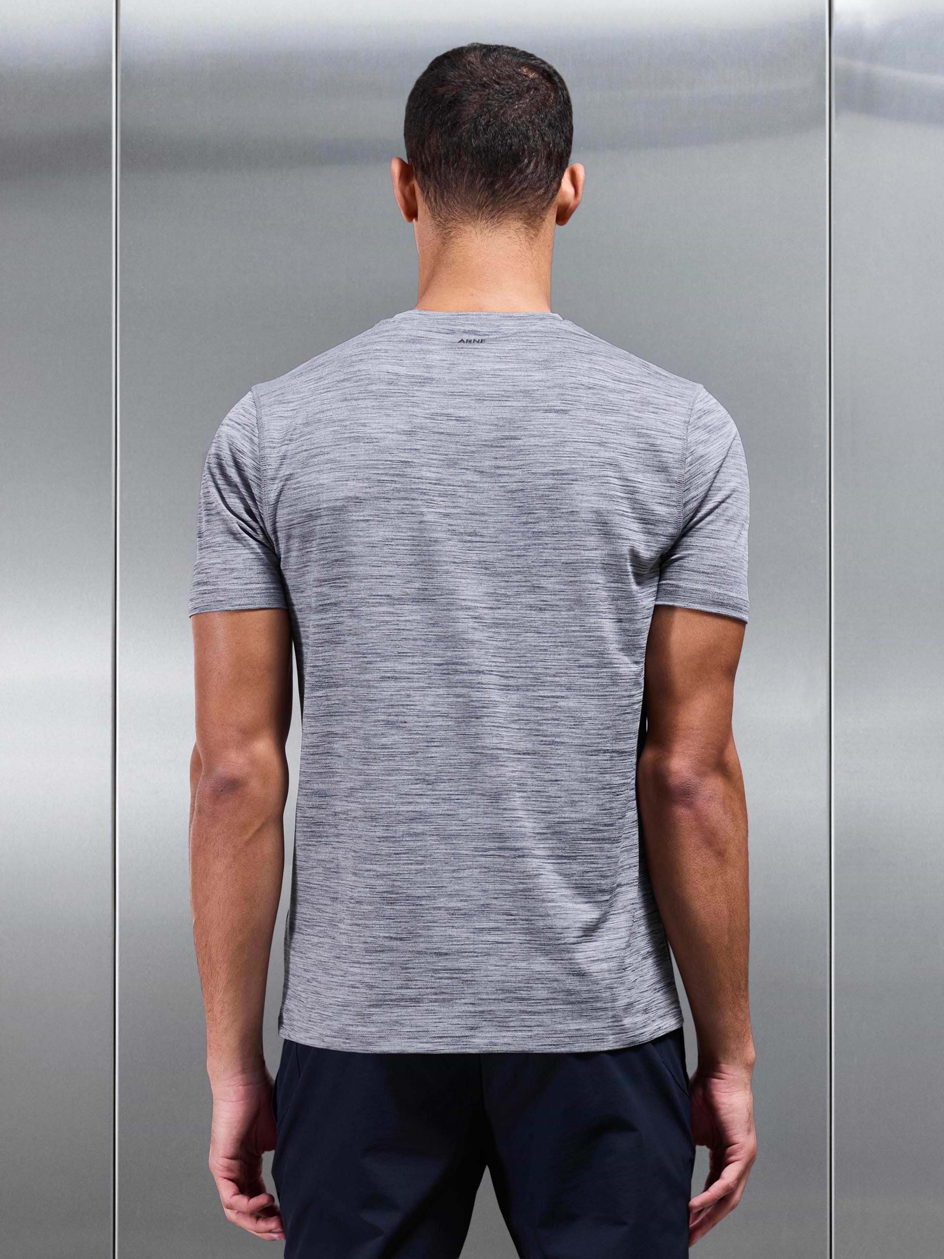 Space Dye Performance T-Shirt in Navy