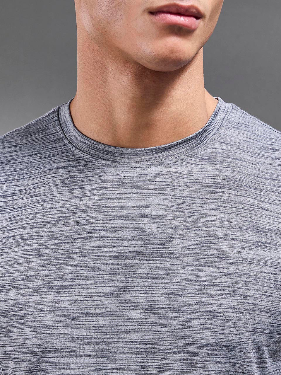 Mens Space Dye Performance T-Shirt in Navy