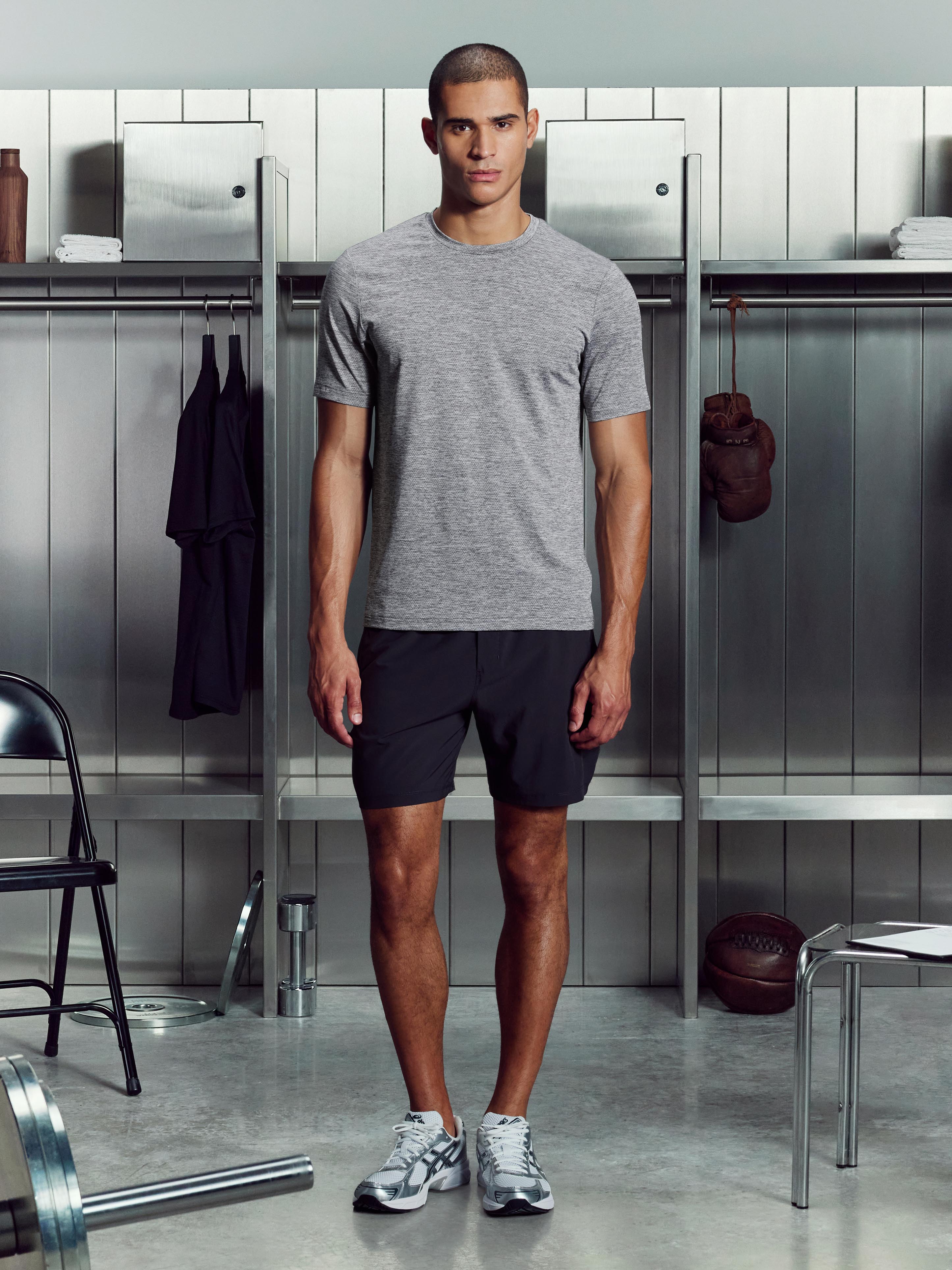Mens Space Dye T-Shirt in Grey