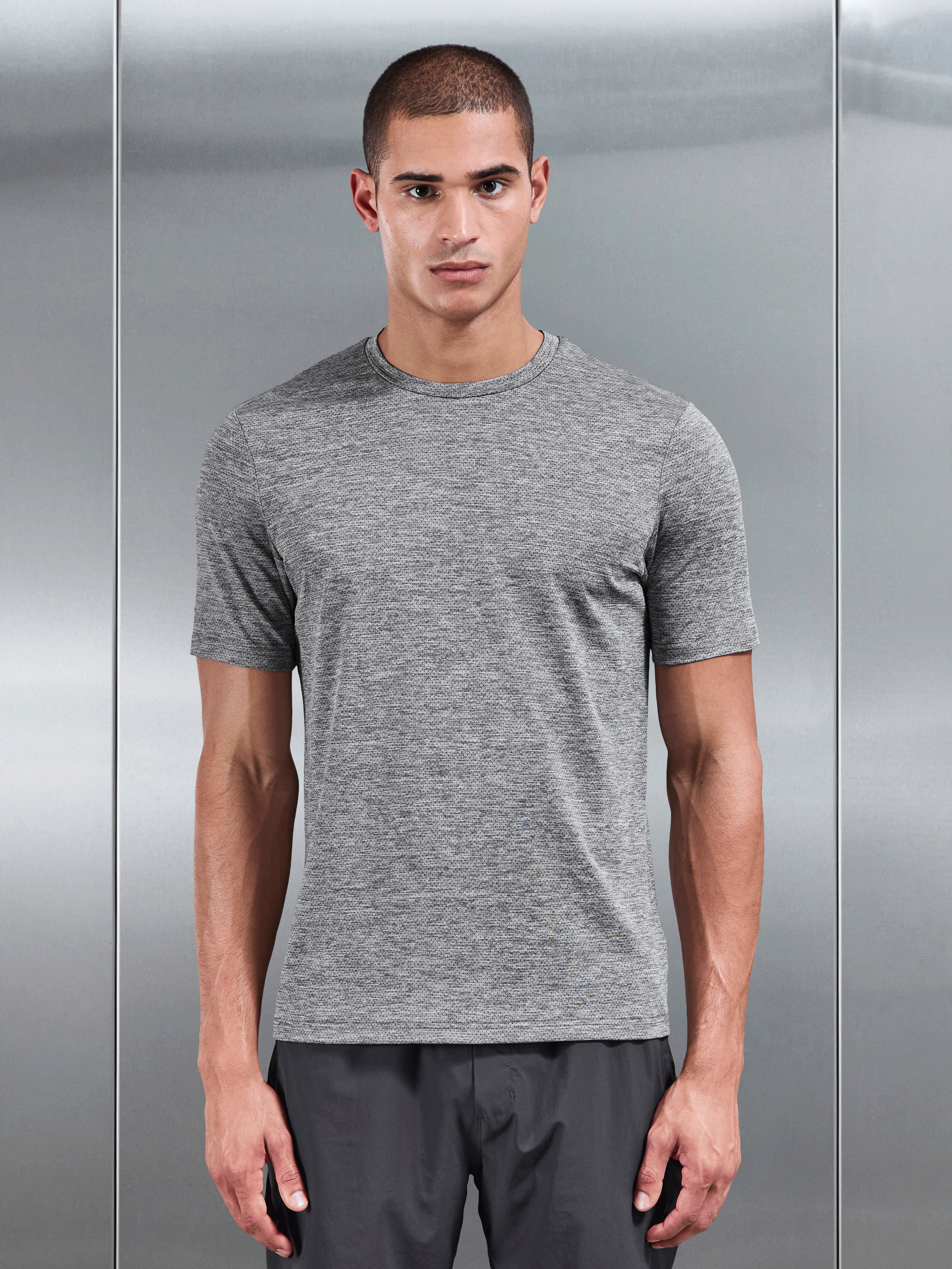 Mens Space Dye T-Shirt in Grey
