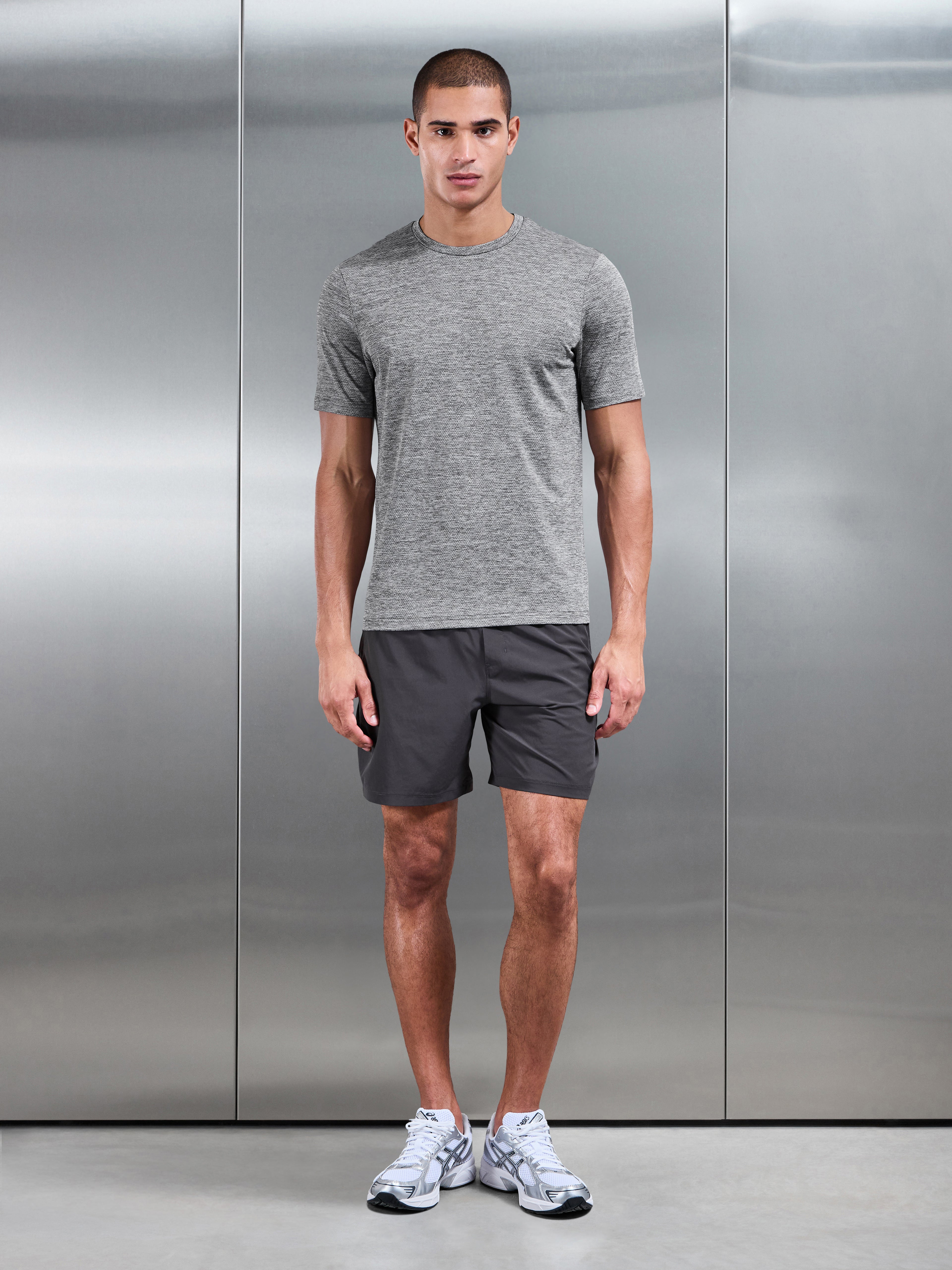 Mens Space Dye T-Shirt in Grey