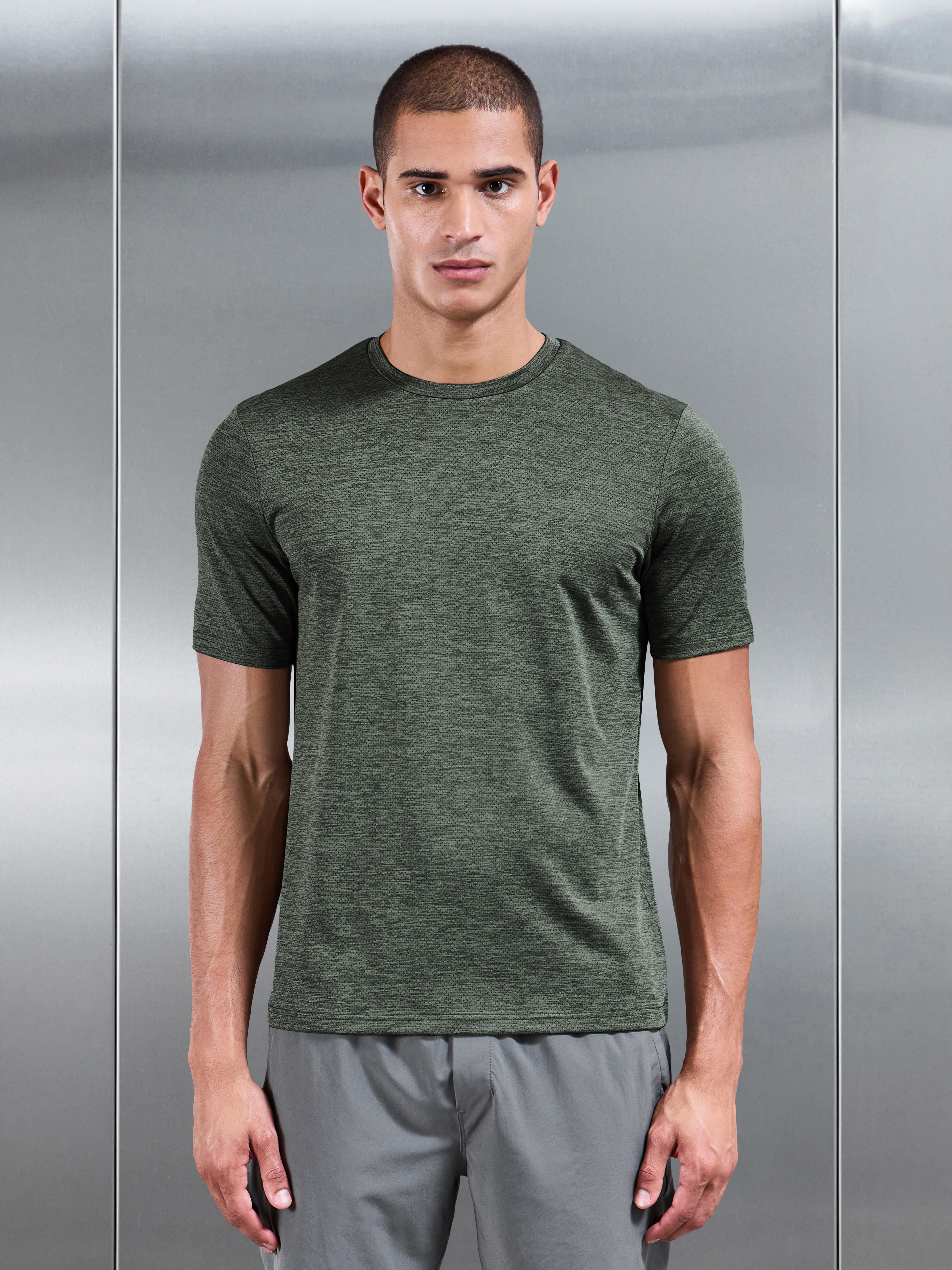 Mens Space Dye T-Shirt in Olive