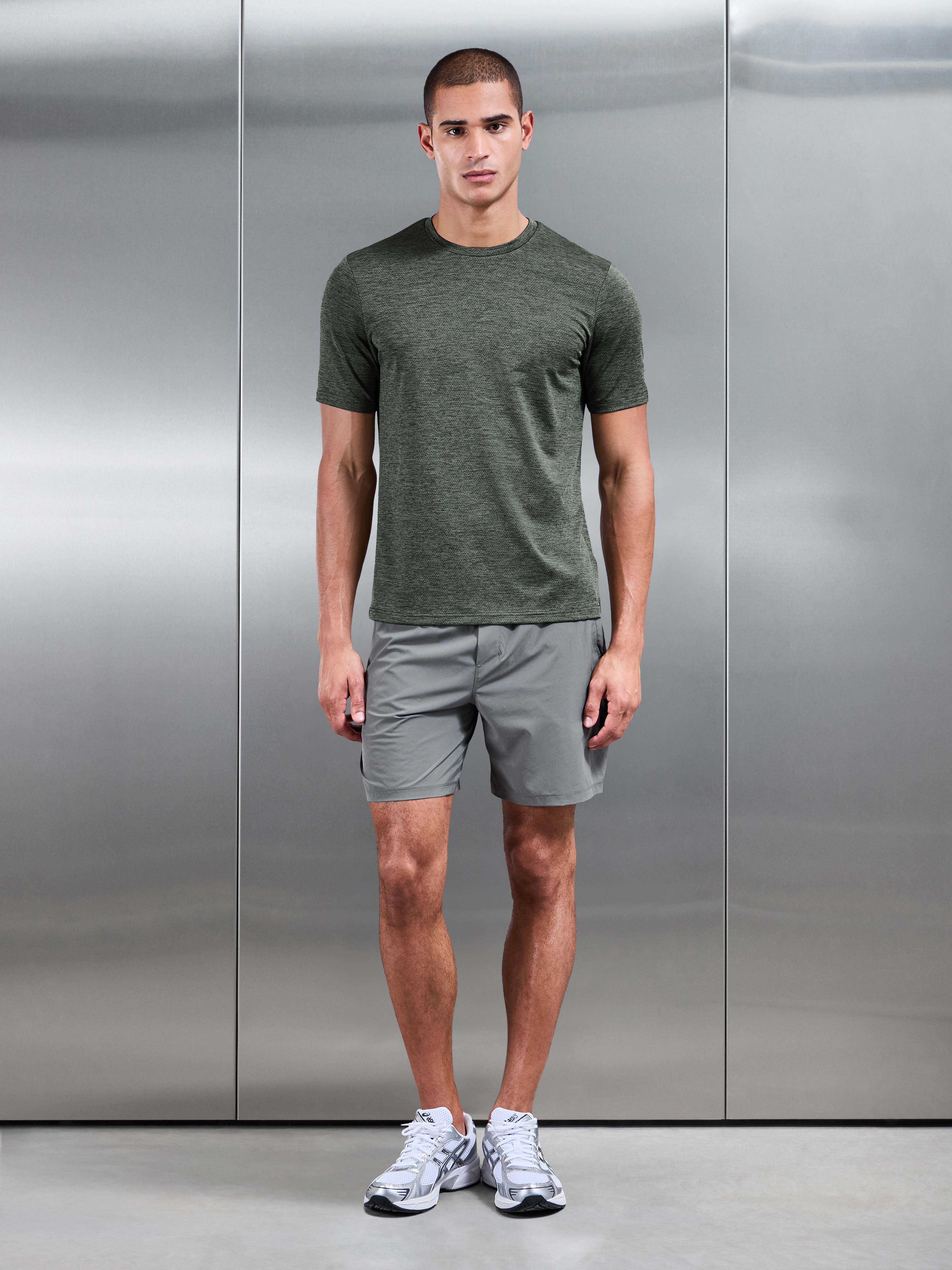 Mens Space Dye T-Shirt in Olive