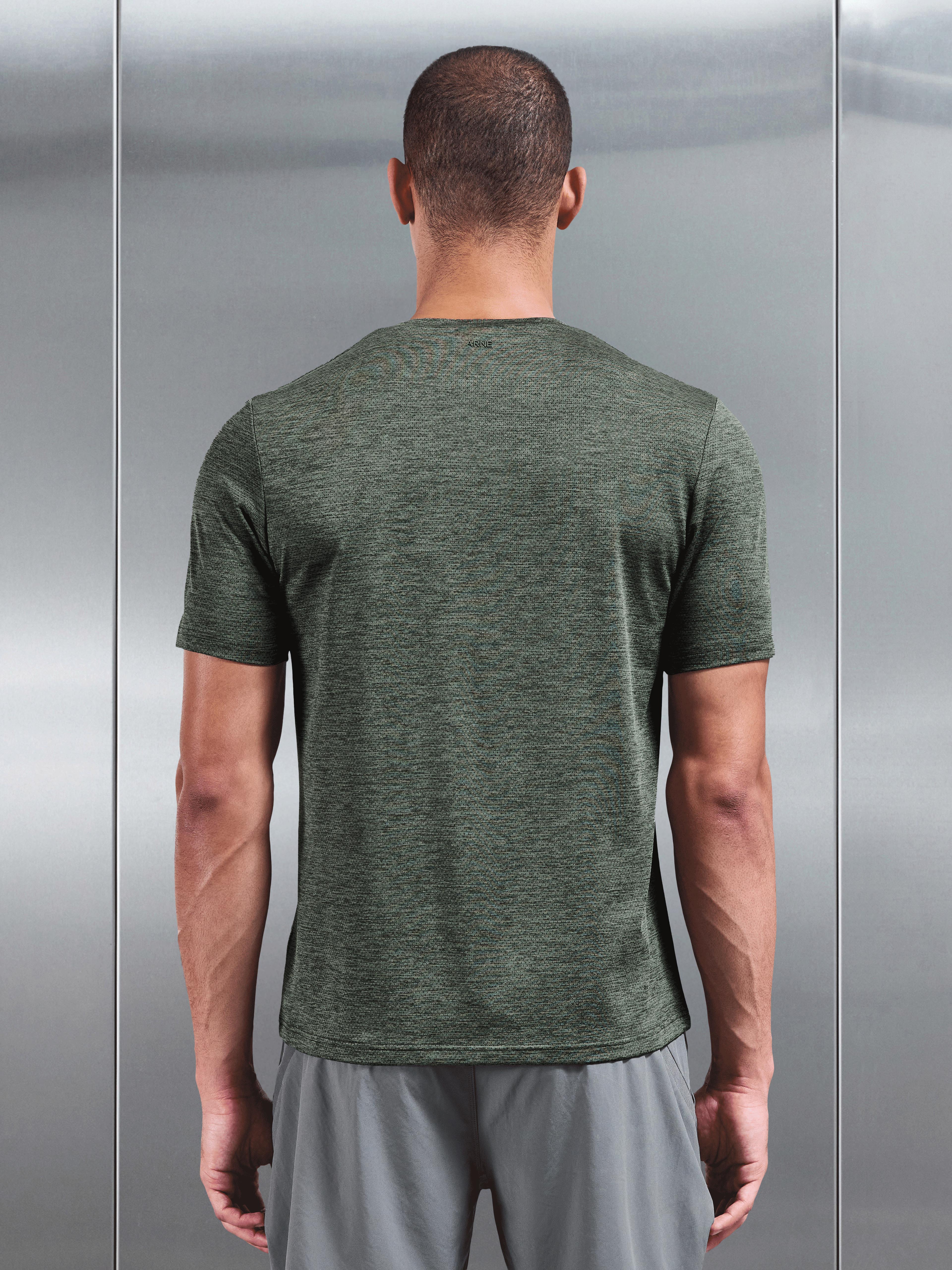 Mens Space Dye T-Shirt in Olive