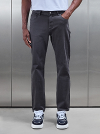 Mens Straight Leg Denim Jeans in Grey