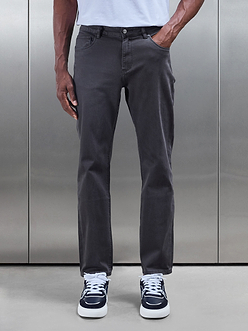 Mens Straight Leg Denim Jeans in Grey