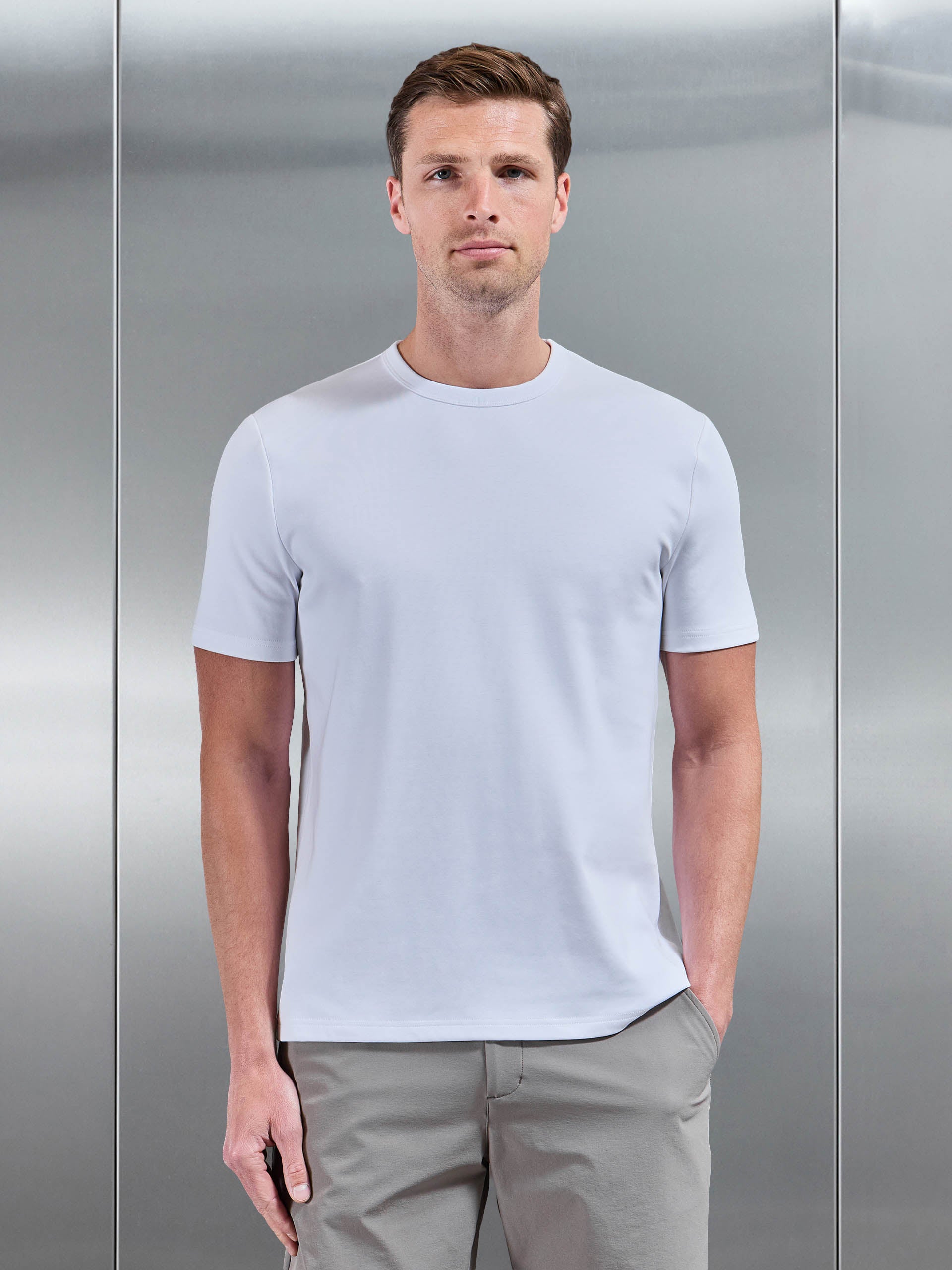 Mens Stretch Jersey T-Shirt in White