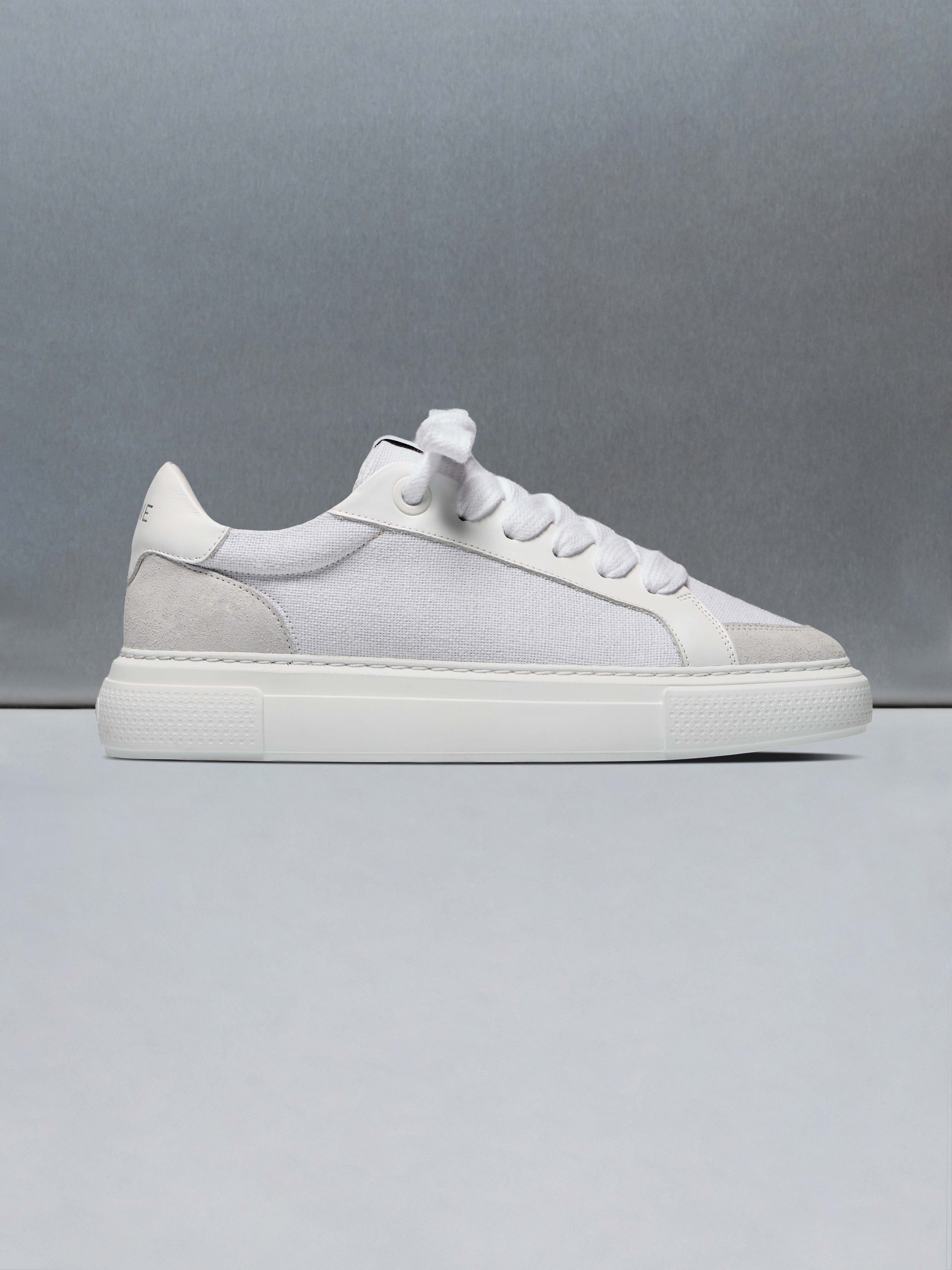 Mens Studio Trainer in Triple White