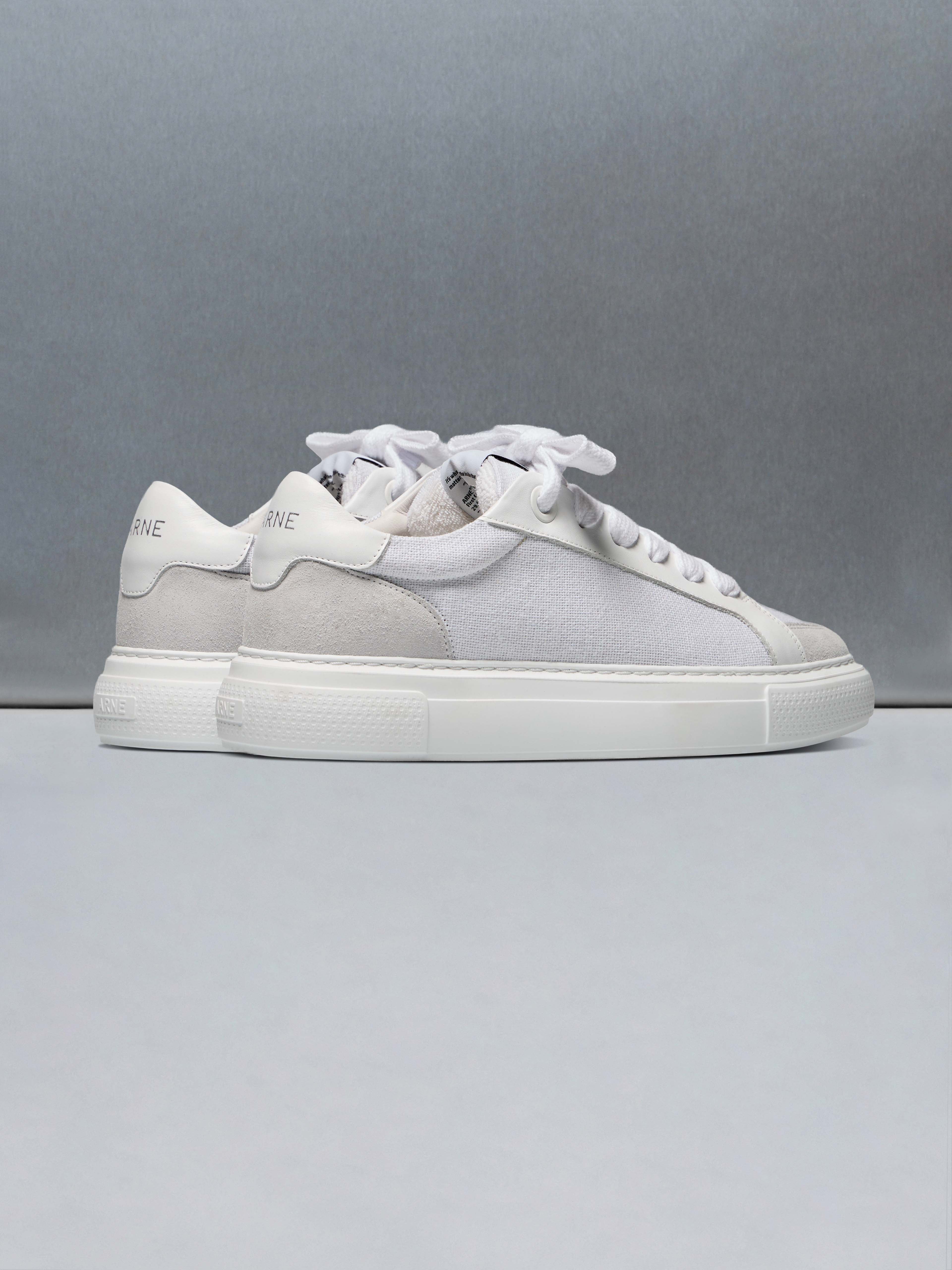 Mens Studio Trainer in Triple White