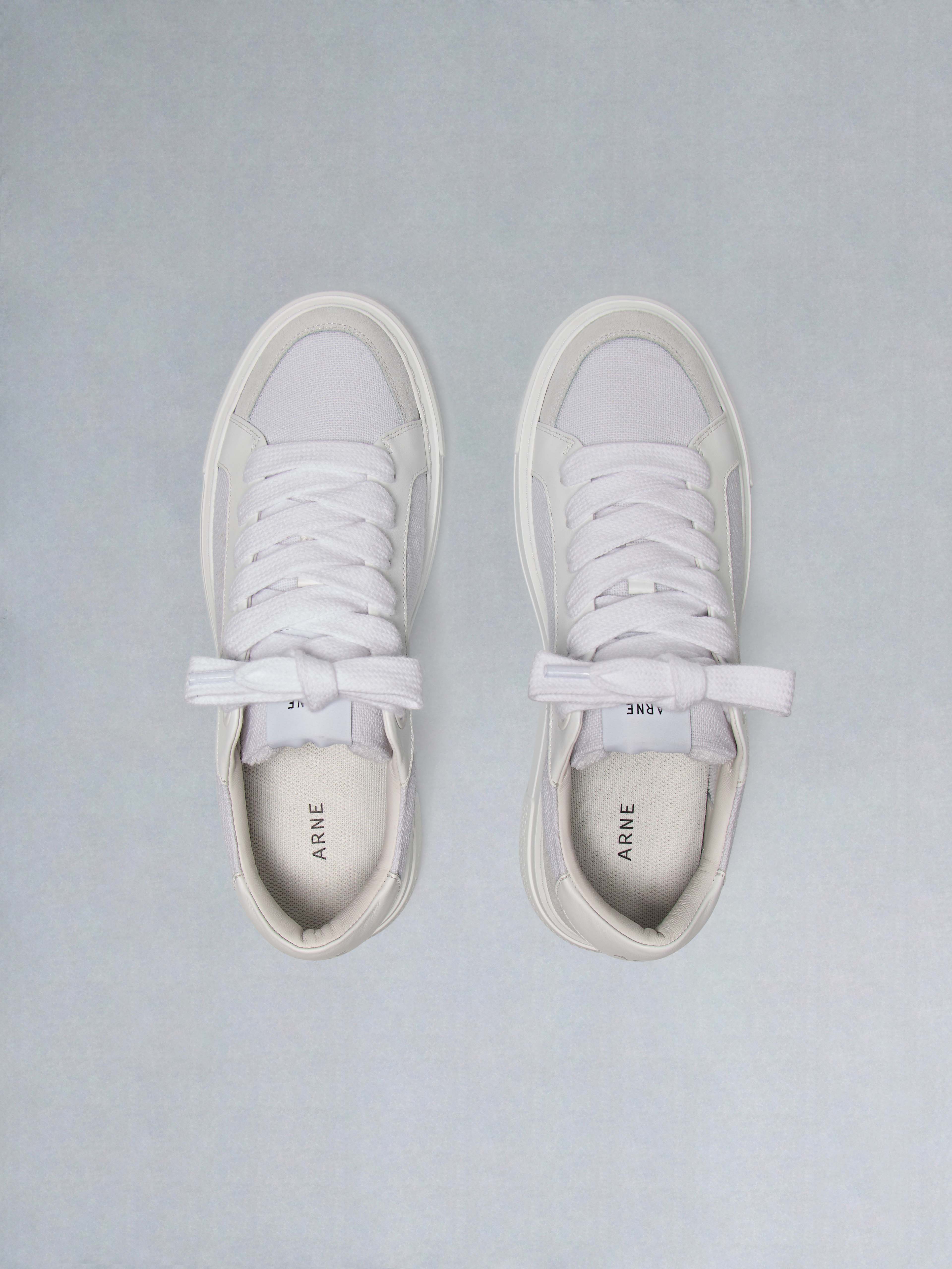 Mens Studio Trainer in Triple White