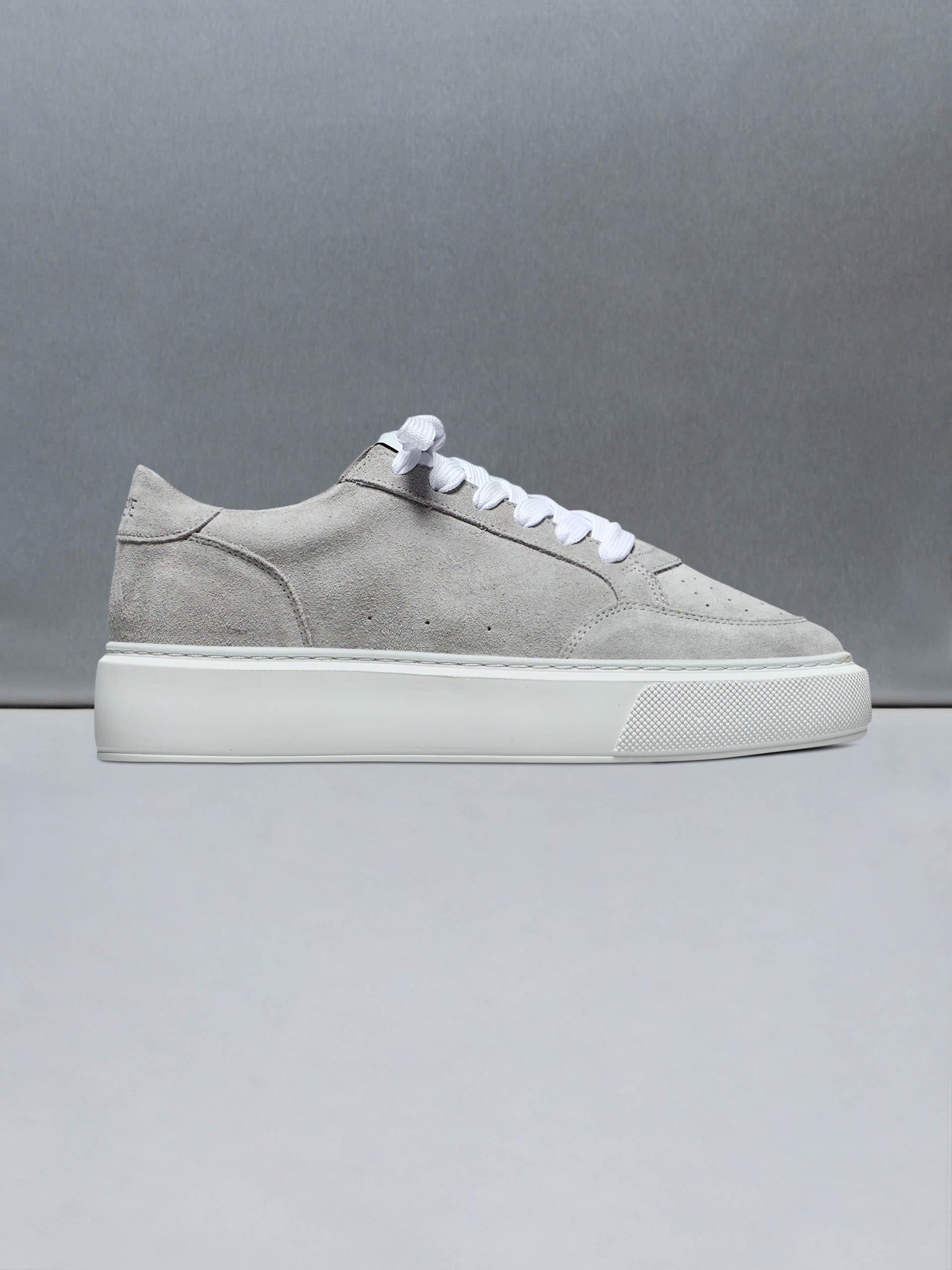 Mens Suede Court 2.0 Trainer in Grey