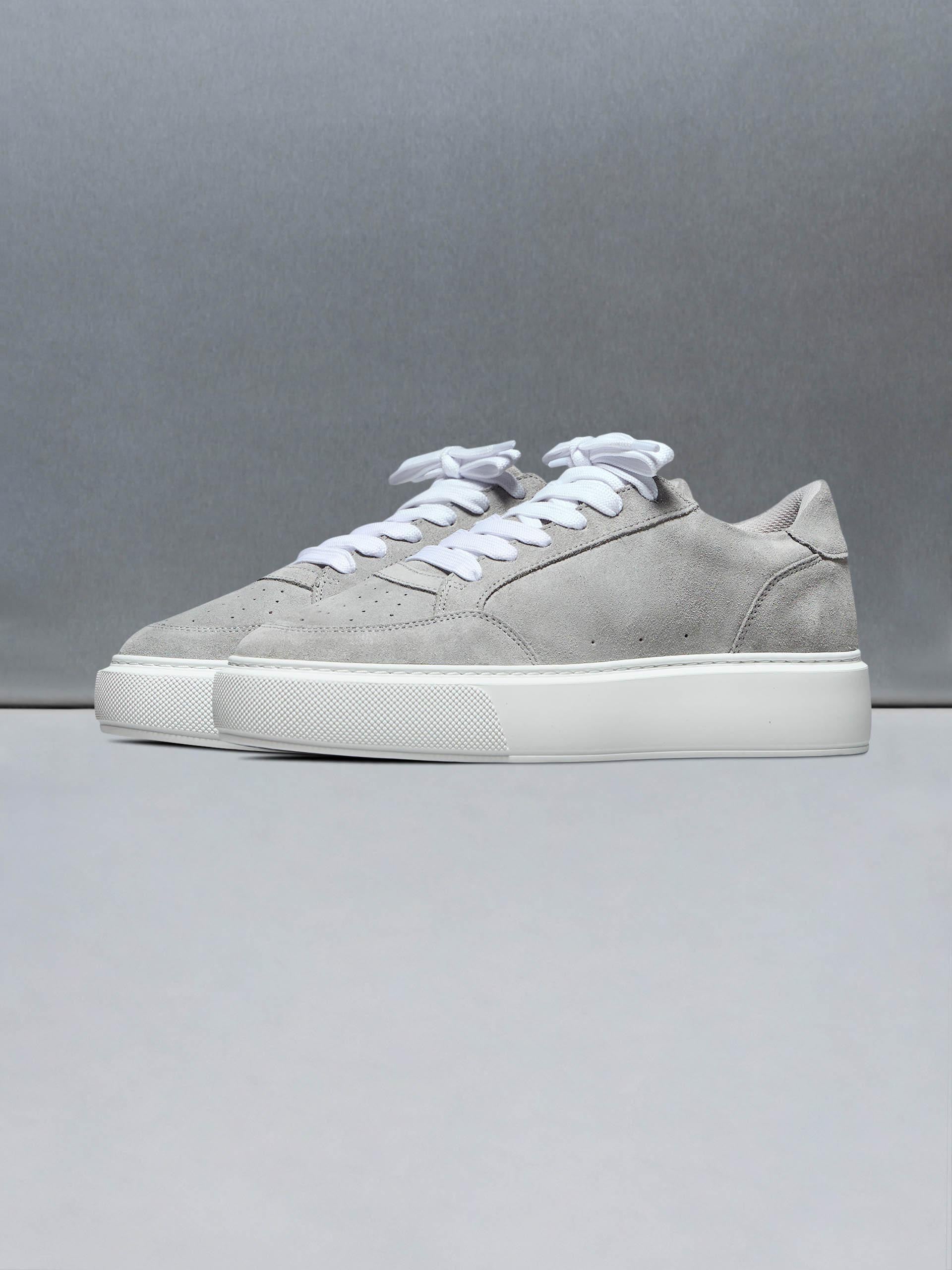 Mens Suede Court 2.0 Trainer in Grey