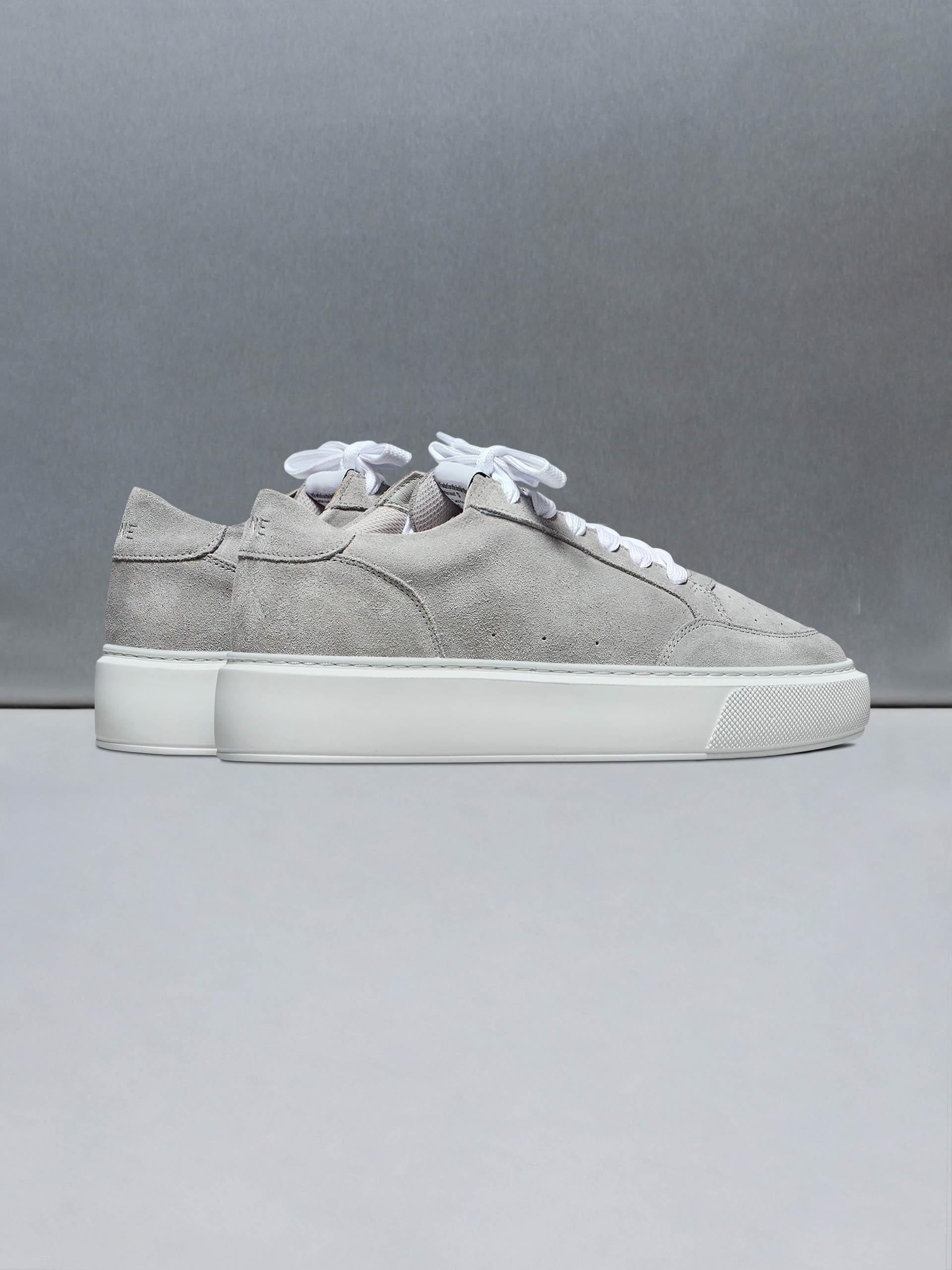 Mens Suede Court 2.0 Trainer in Grey