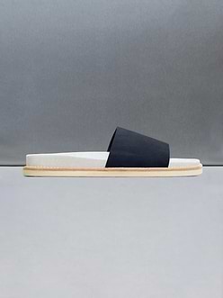 Mens Suede Slides in Navy