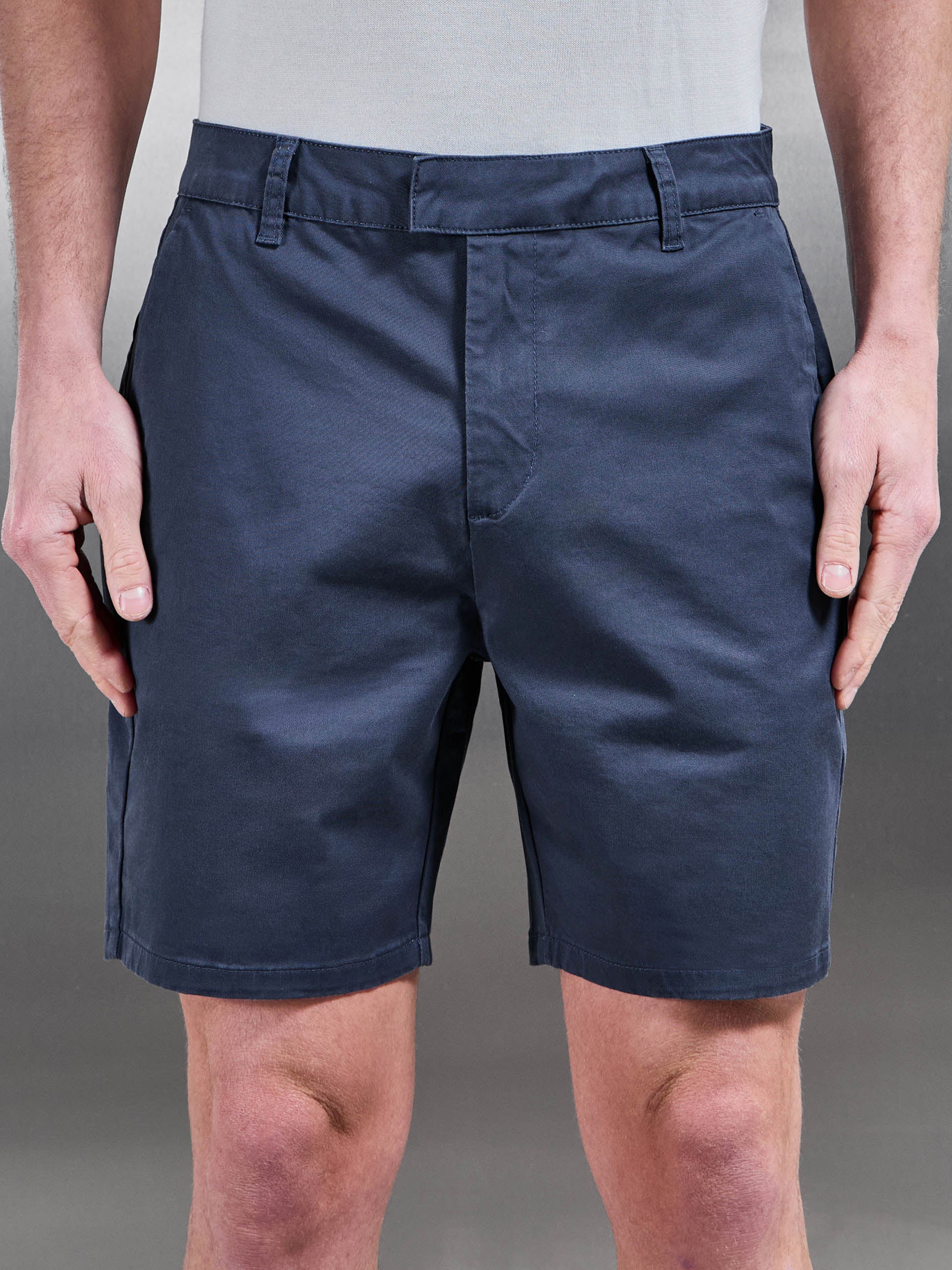 Mens Tailored Chino Short in Air Force Blue