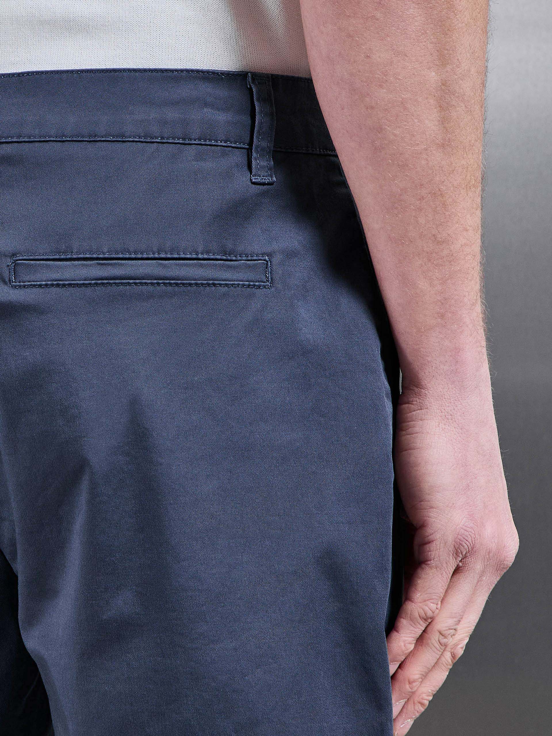 Mens Tailored Chino Short in Air Force Blue