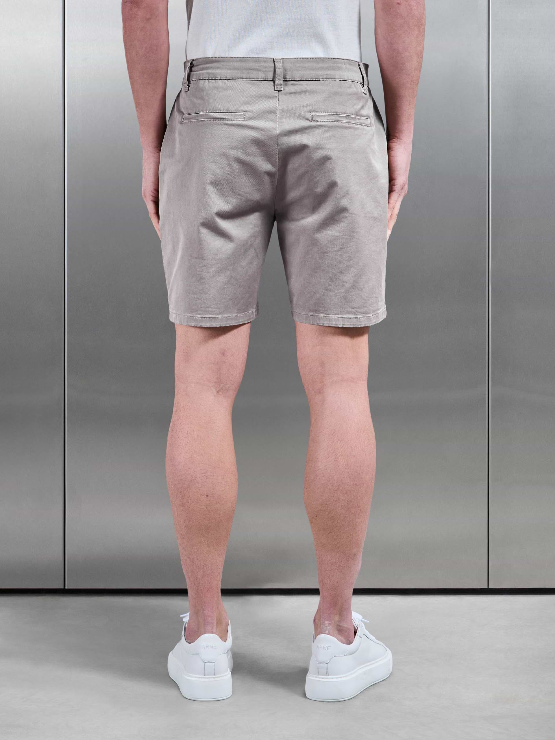 Tailored Chino Short in Taupe