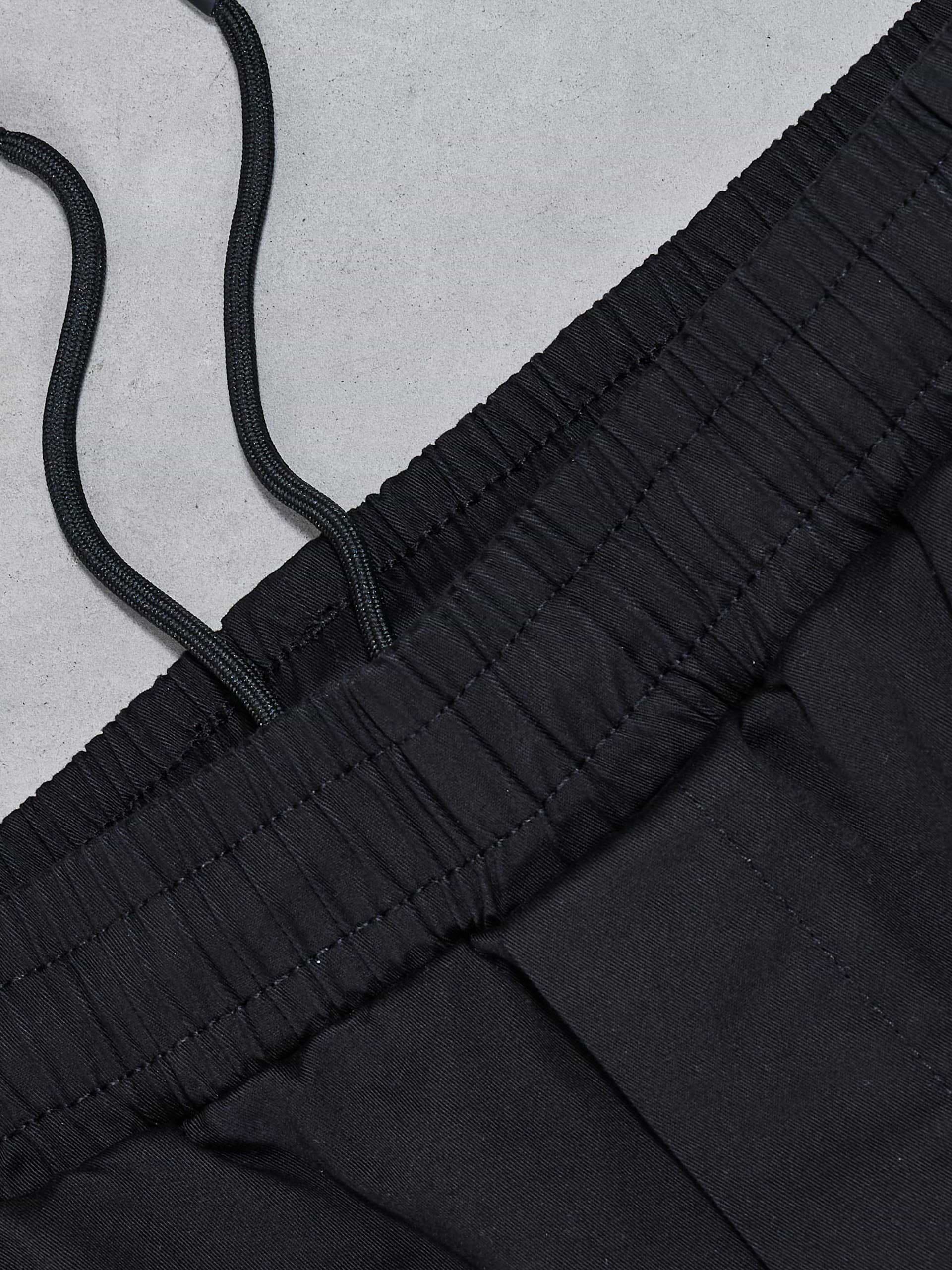 Tailored Drawstring Chino Trouser in Black