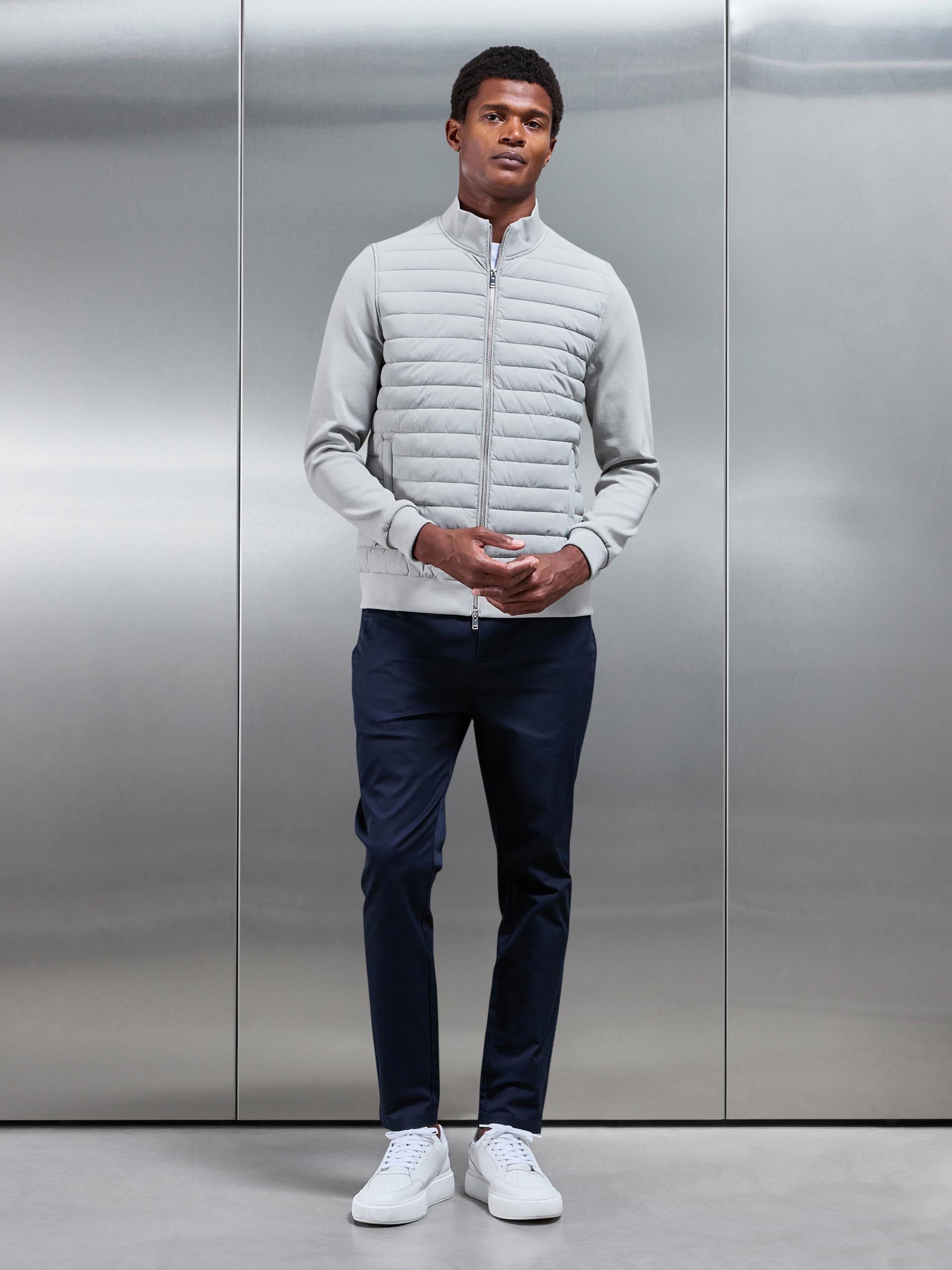 Mens Tailored Drawstring Chino Trouser in Navy