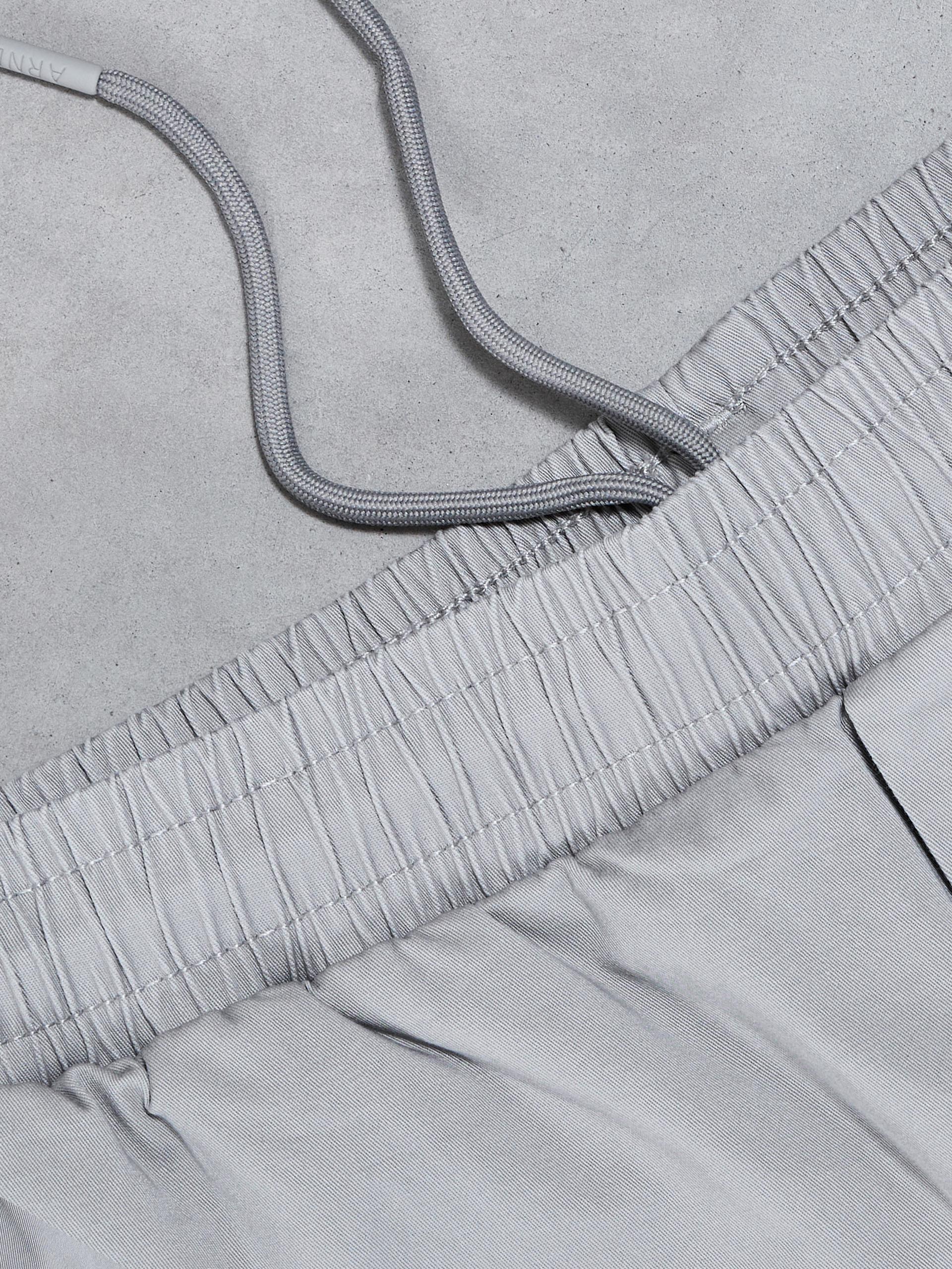 Mens Tailored Drawstring Chino Trouser in Stone