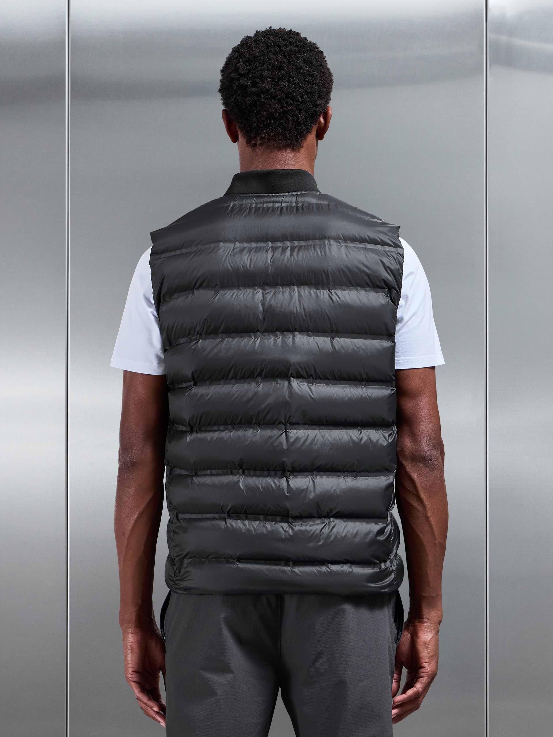Technical Bomber Gilet in Black