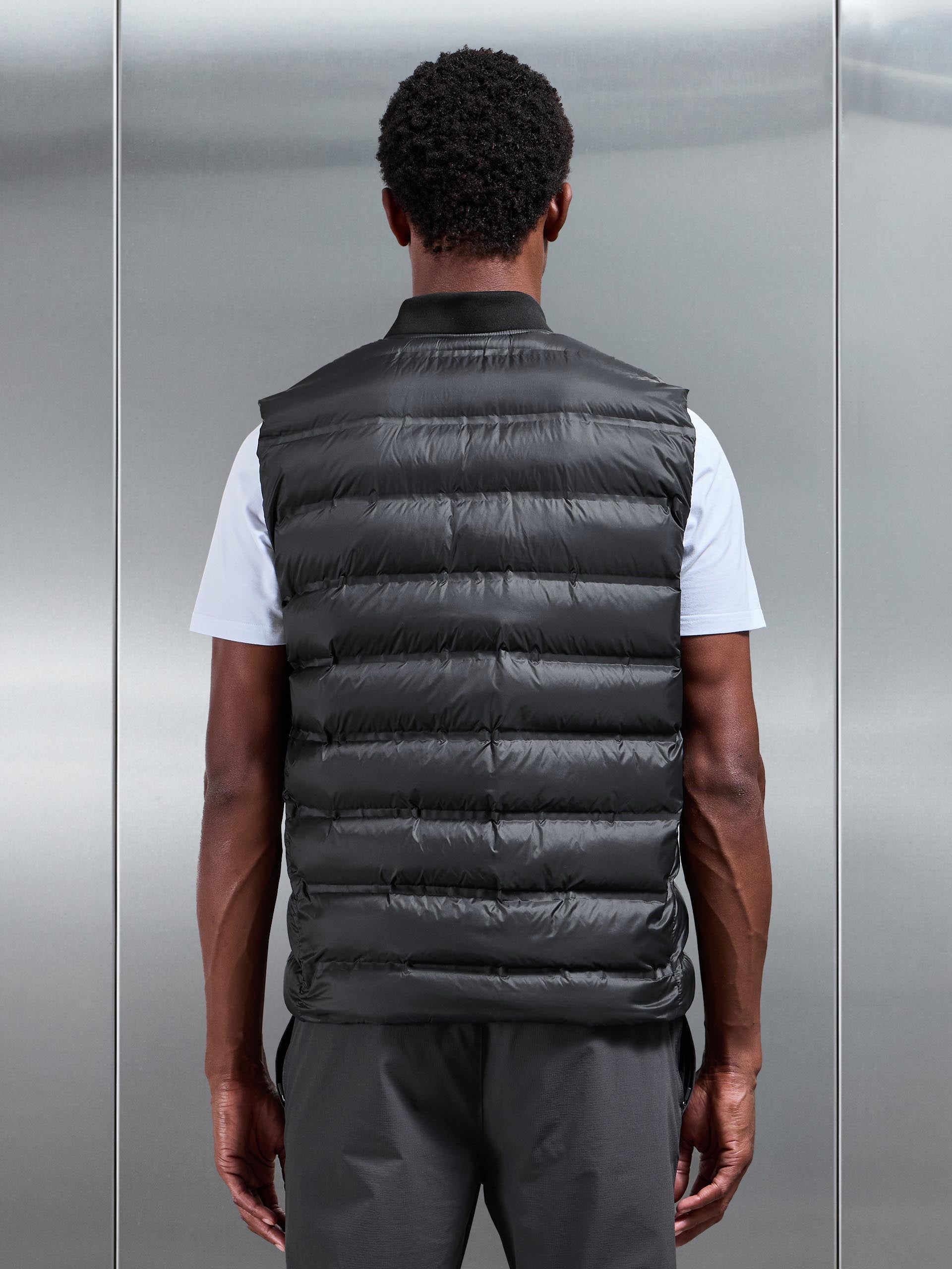 Mens Technical Bomber Gilet in Black