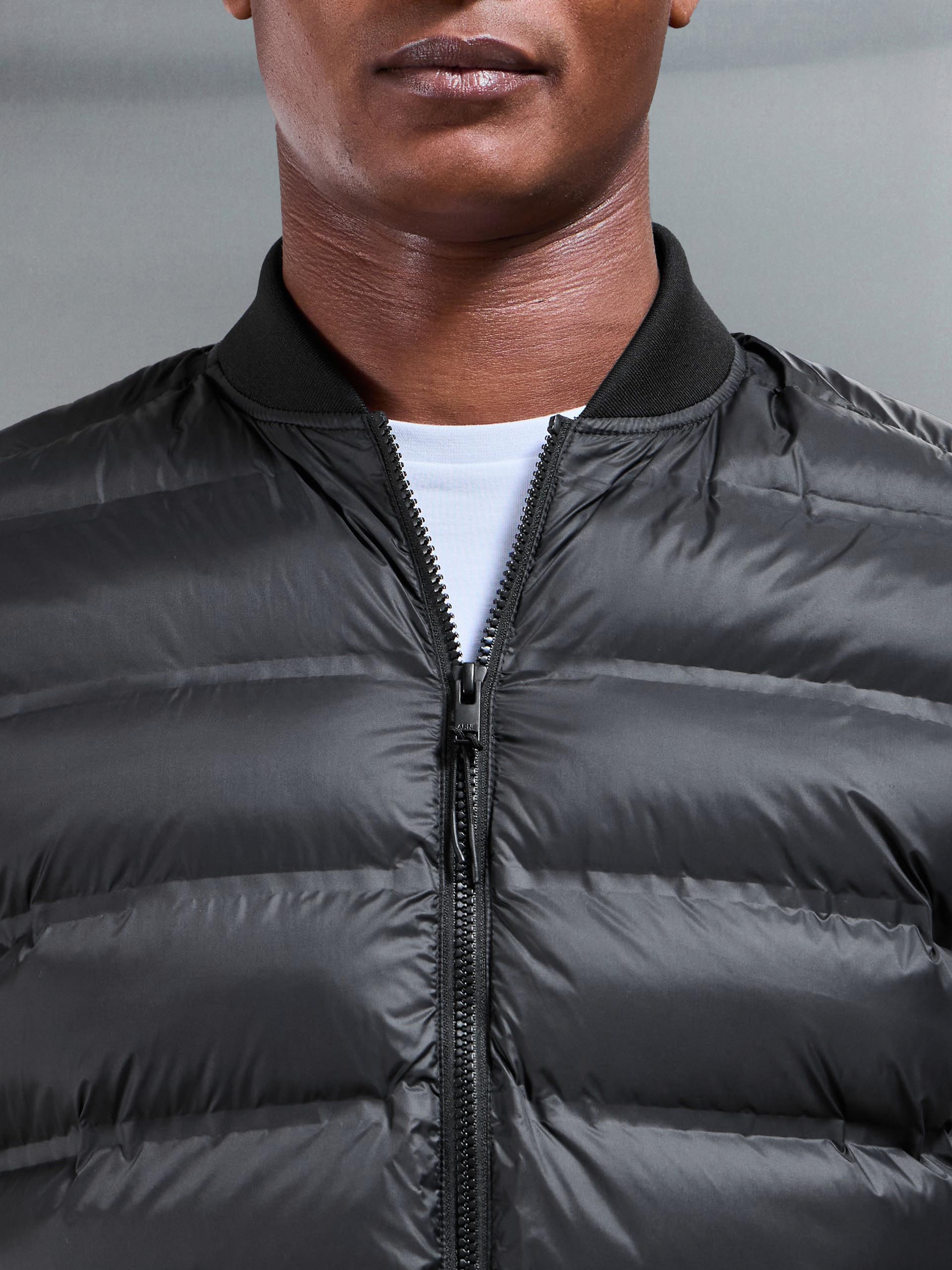 Mens Technical Bomber Gilet in Black