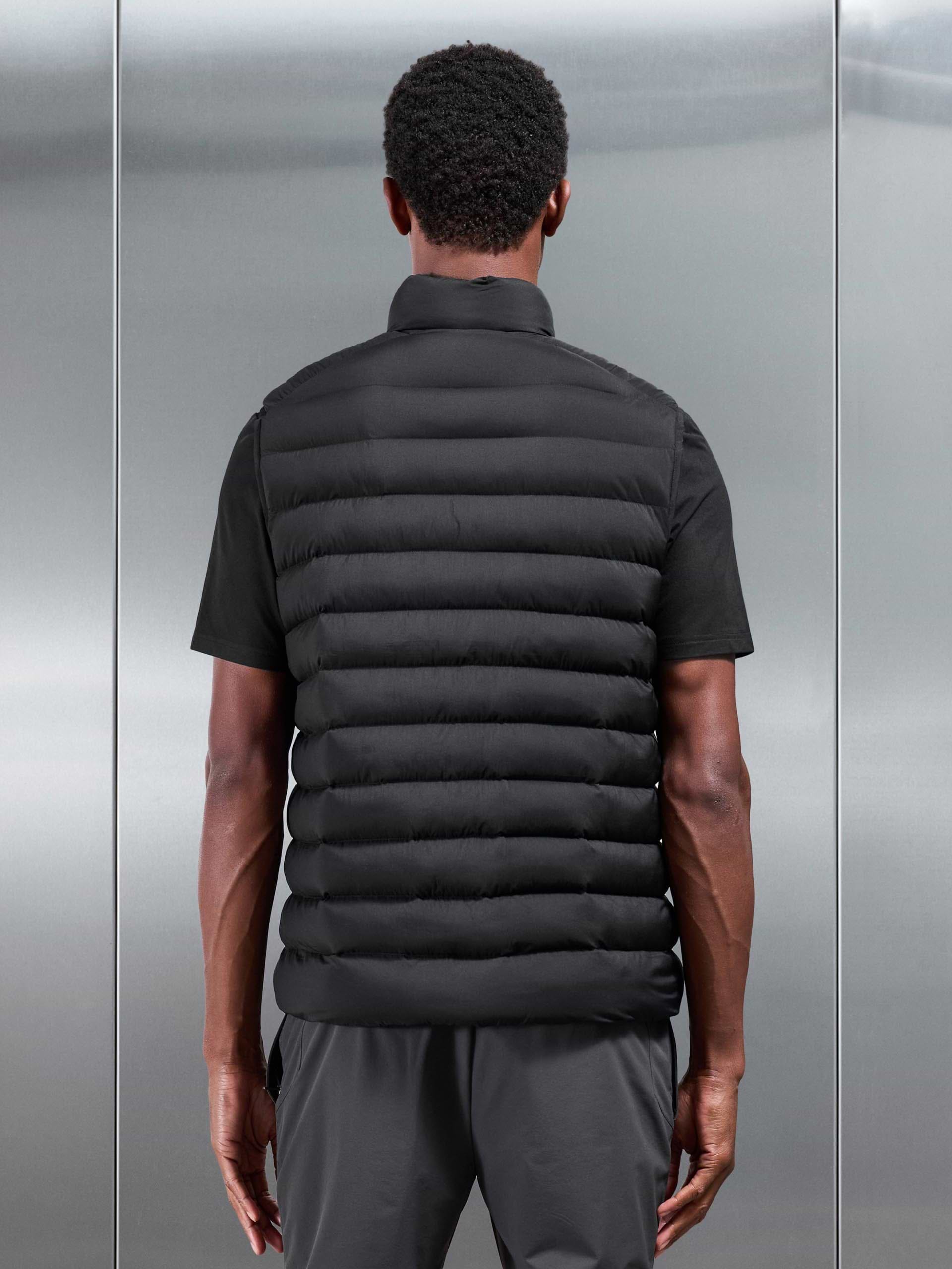 Technical Puffer Gilet in Black