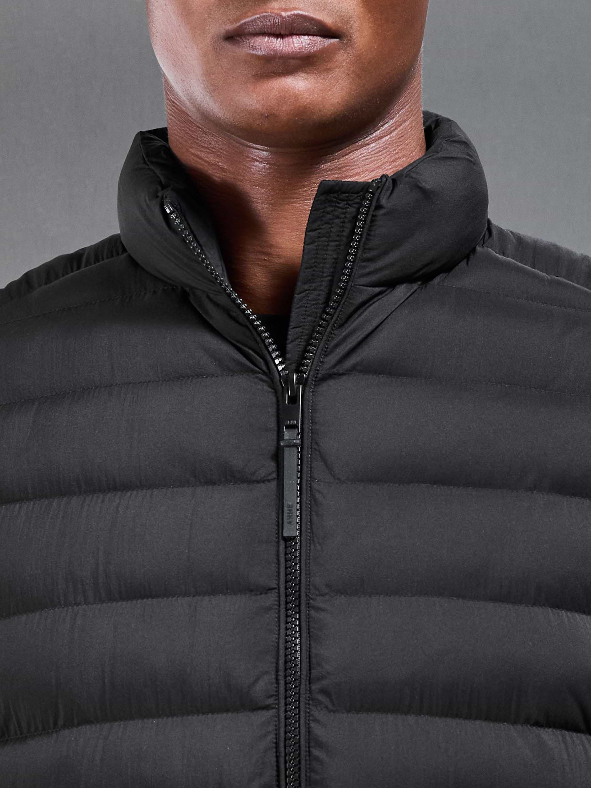 Technical Puffer Gilet in Black