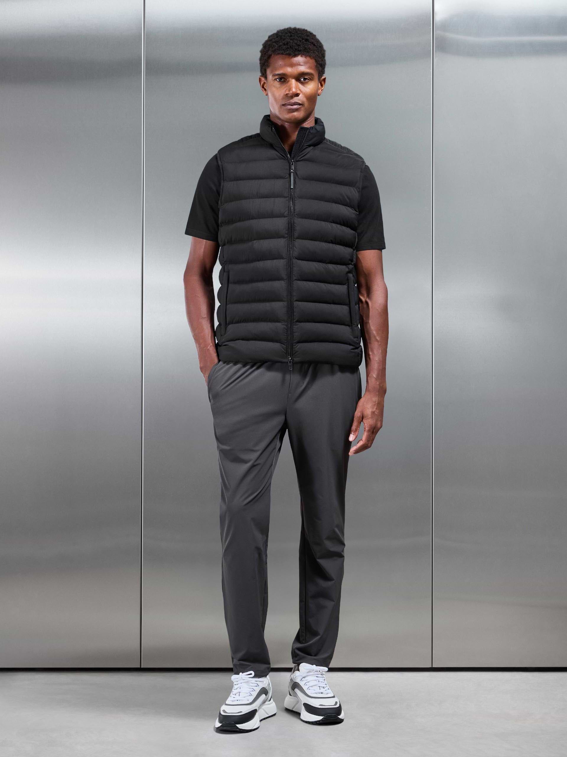 Technical Puffer Gilet in Black