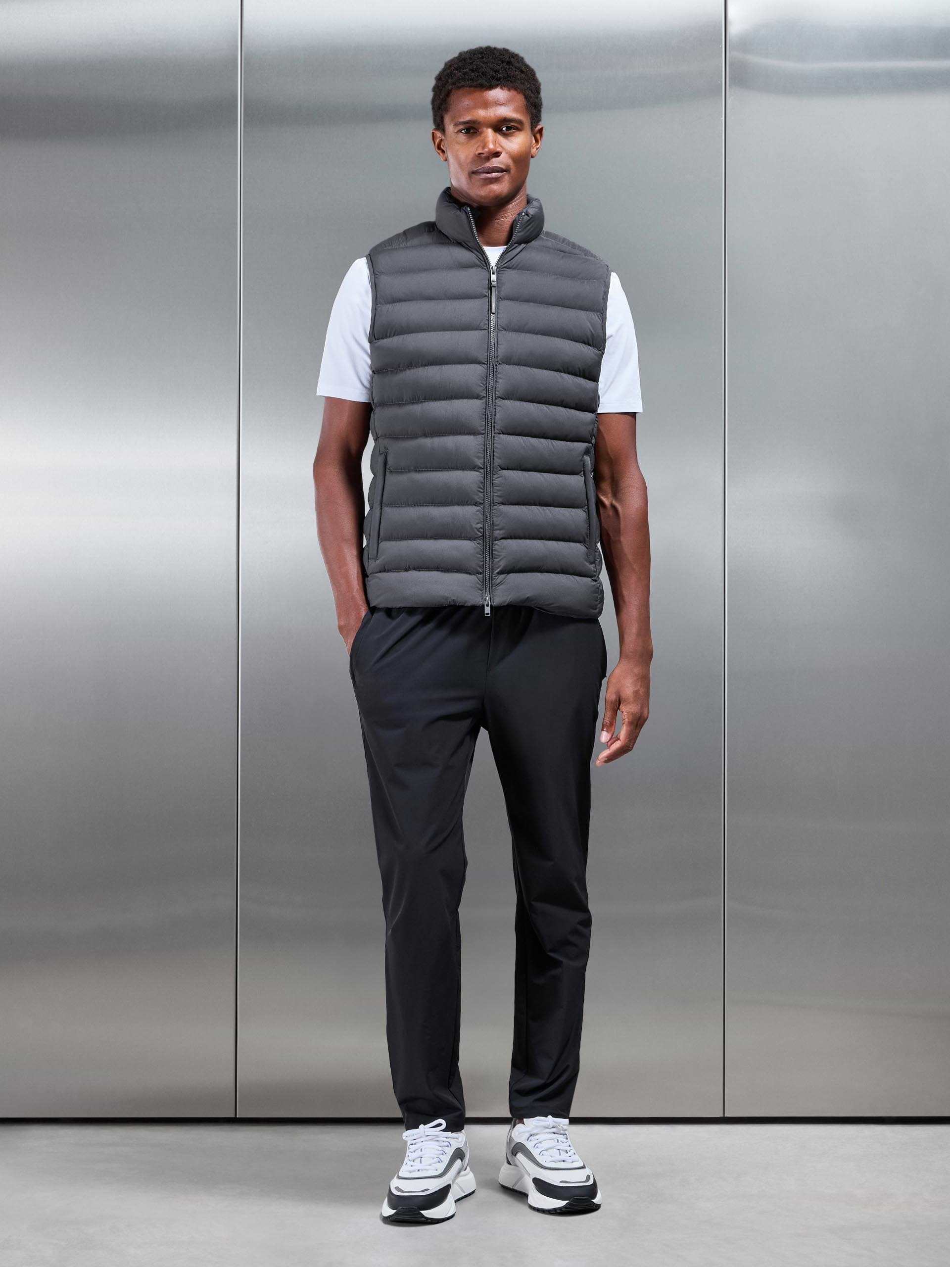 Technical Puffer Gilet in Grey